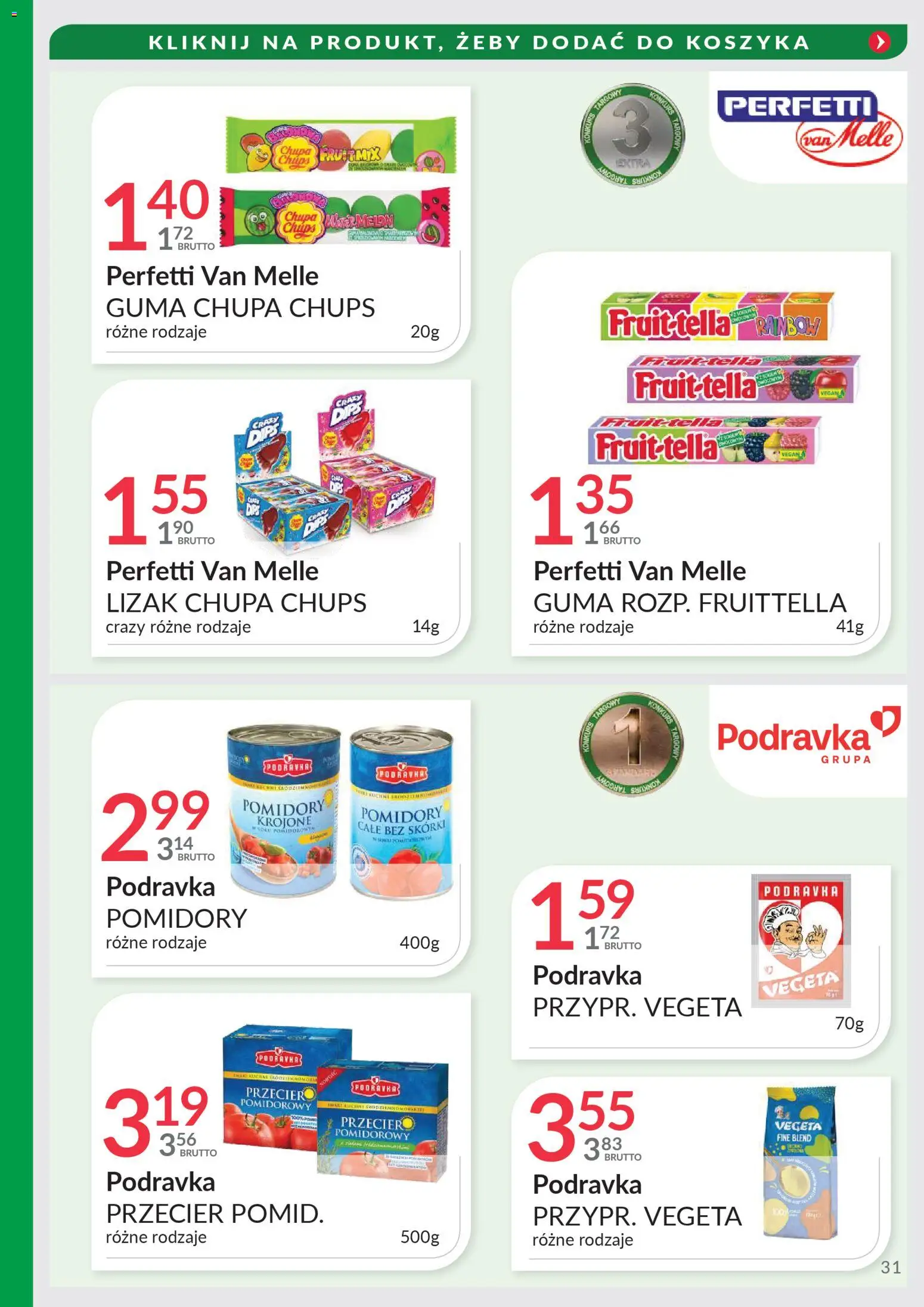 Eurocash Gazetka - Targi Jesień od 03.11.2025 | Strona: 31 | Produkty: Lizak Chupa Chups, Melon, Pomidory