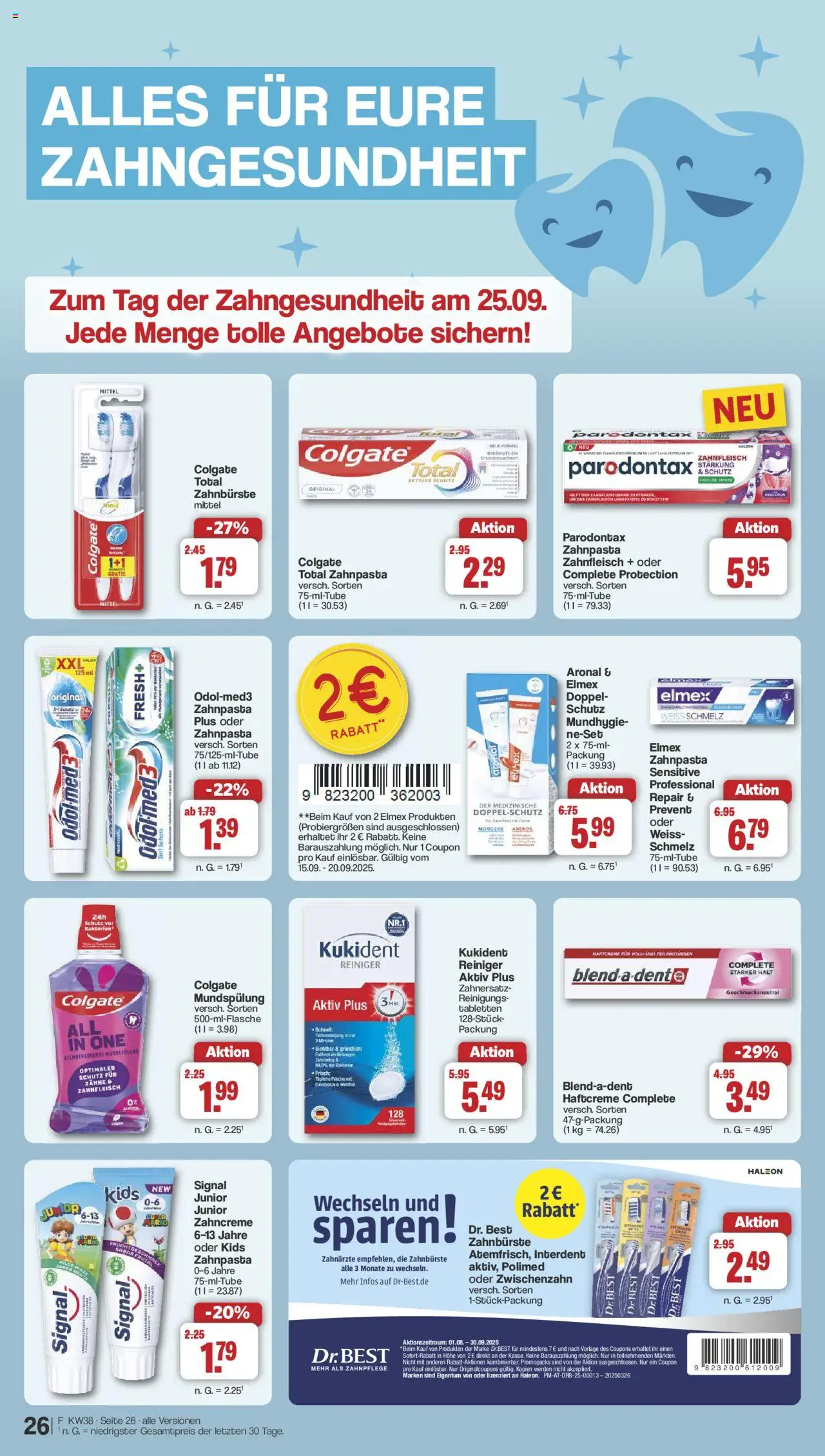 Famila Nordwest Prospekt 	 – gültig ab 15.09.2025 | Seite: 28 | Produkte: Zahnpasta, Zahnbürste