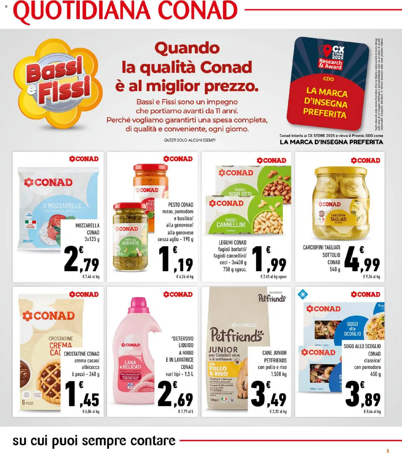 Volantino Conad del 12.11.2025 | Pagina: 5 | Prodotti: Legumi, Aglio, Crostatine, Sugo