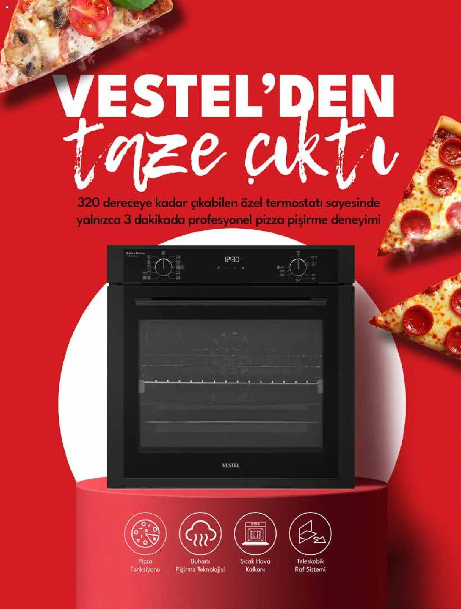 Vestel - Ankastre Ürünler - 03.04.2026 tarihinden itibaren geçerlidir | Sayfa: 7 | Ürünler: Raf, Pizza