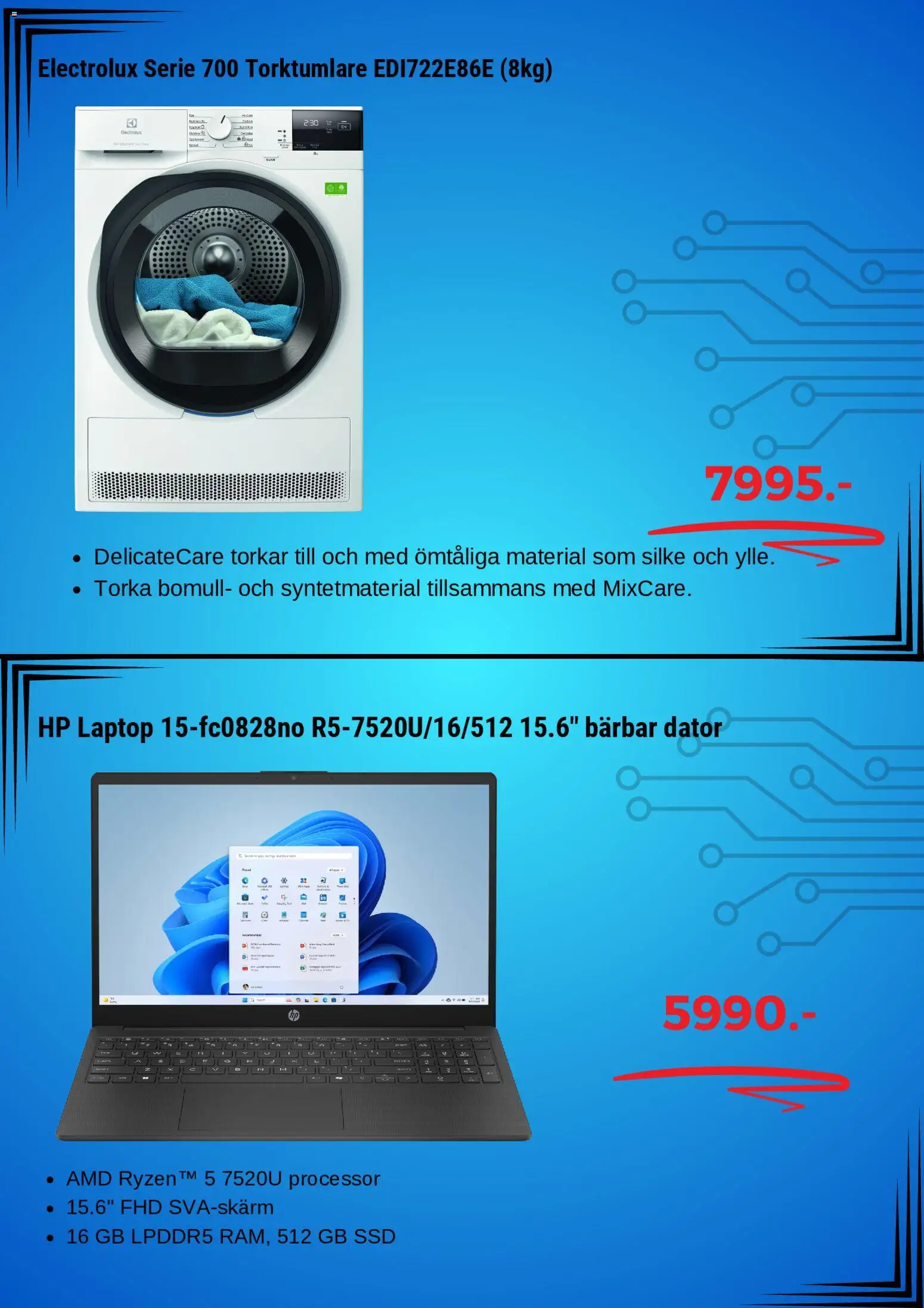 Elgiganten reklamblad aktuell från 02.03.2026 | Sida: 3 | Produkter: Dator, Torktumlare