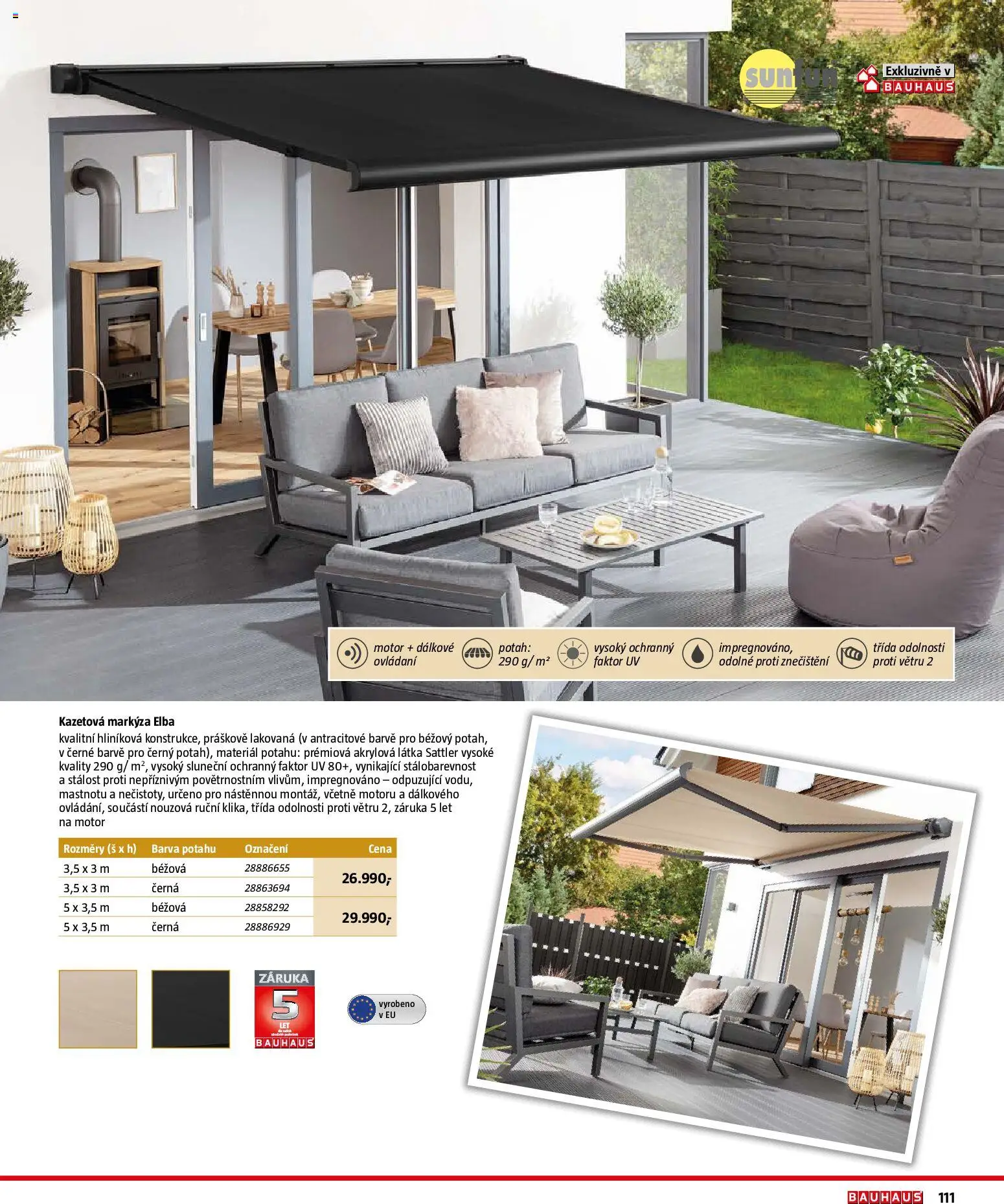 Bauhaus katalog Záhradní nábytek od 08.04.2026 | Strana: 111 | Produkty: Markýza