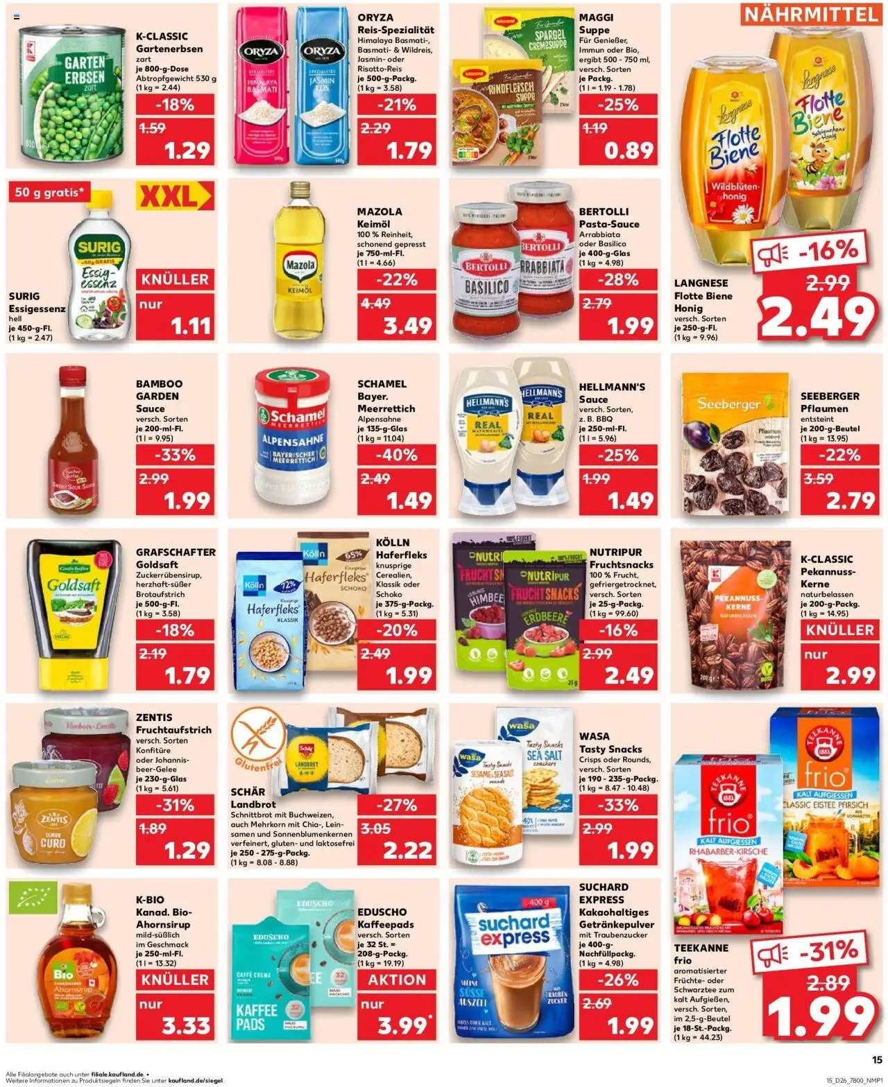 Kaufland prospekt Ellwangen (Jagst)	 - gültig ab dem 29.06.2025 | Seite: 26 | Produkte: Kaffeepads, Pflaumen, Maggi, Teekanne