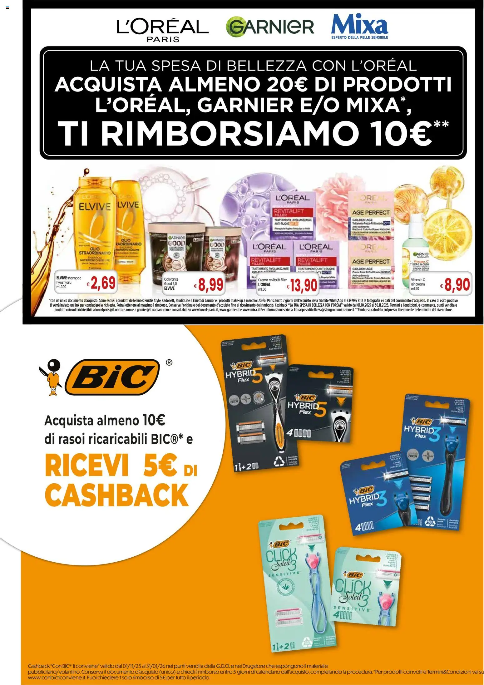 Volantino Galassia del 30.10.2025 | Pagina: 4 | Prodotti: Shampoo, Crema, Olio