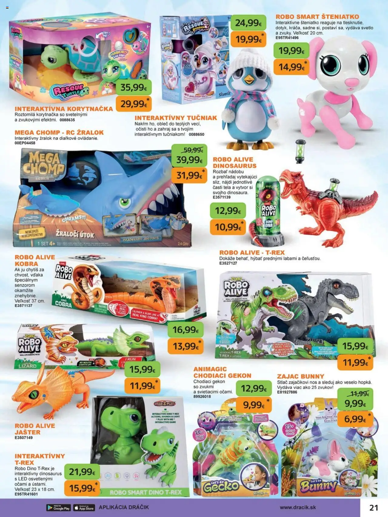 Nové Dráčik akcie – leták je platný od 03.10.2025 | Strana: 21 | Produkty: Svetlo, Led