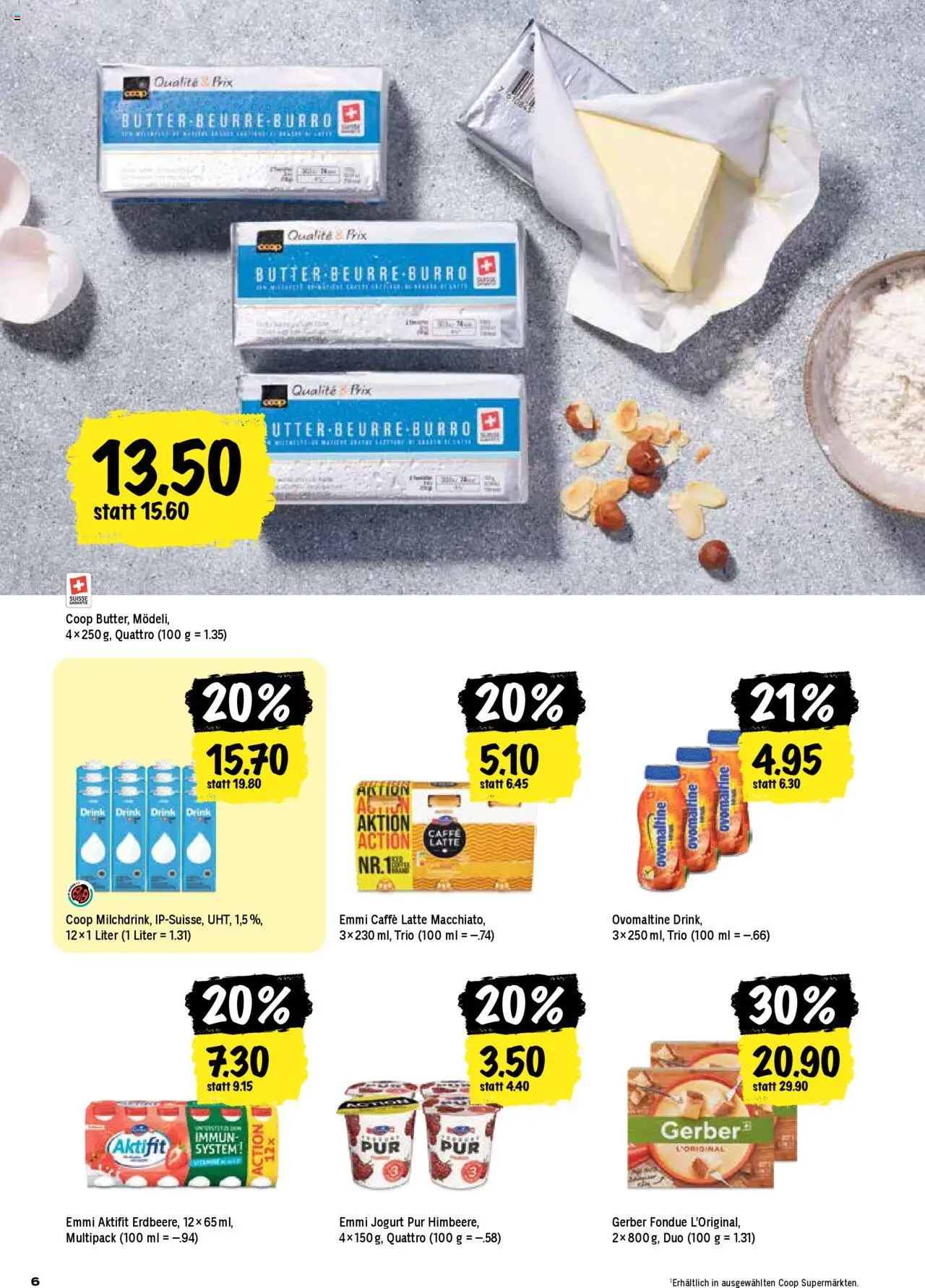 Coop Aktionen – gültig ab 16.10.2025 | Seite: 6 | Produkte: Butter, Fondue