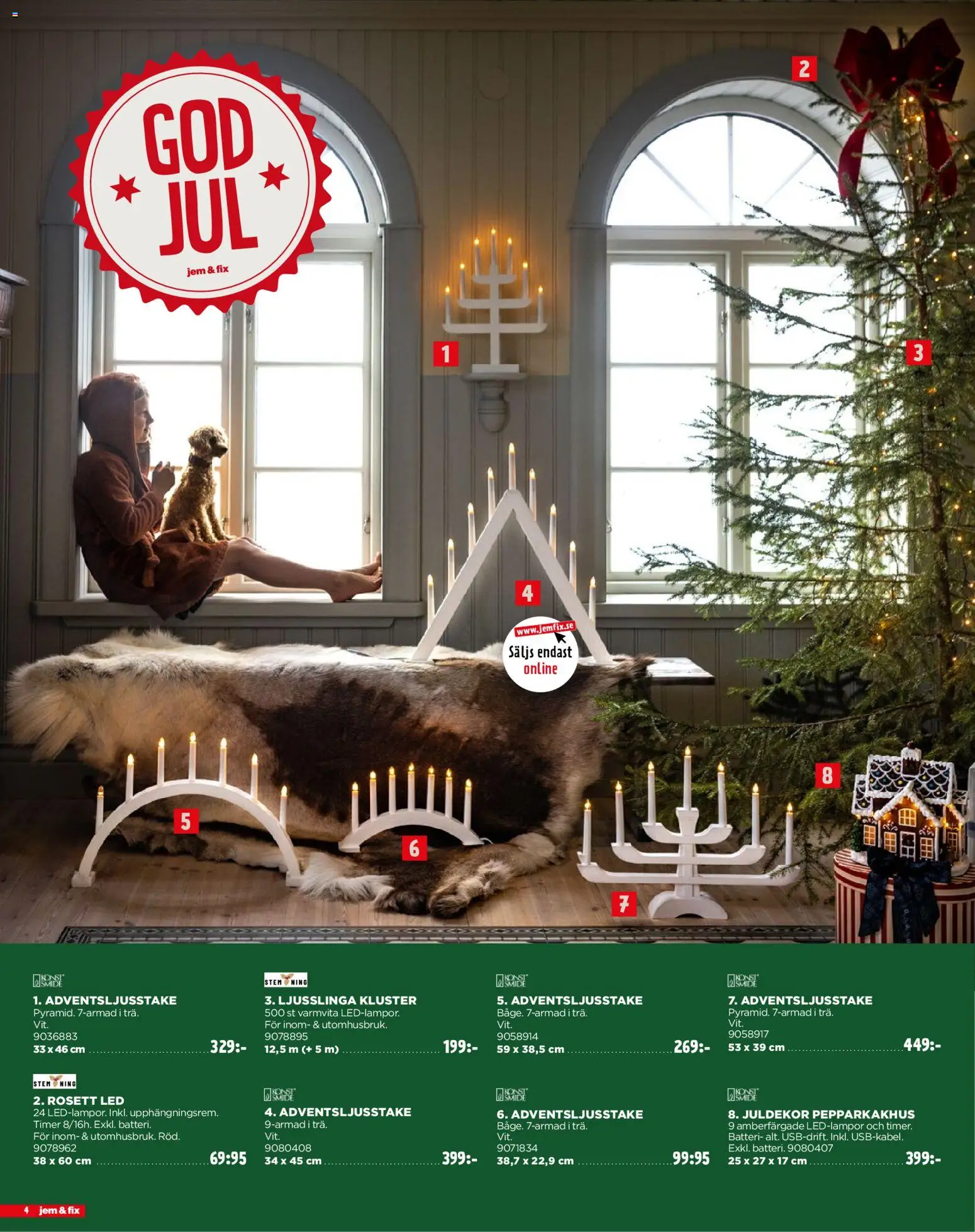Jem & Fix reklamblad aktuell från 27.10.2025 | Sida: 4 | Produkter: Batteri, Ljusslinga