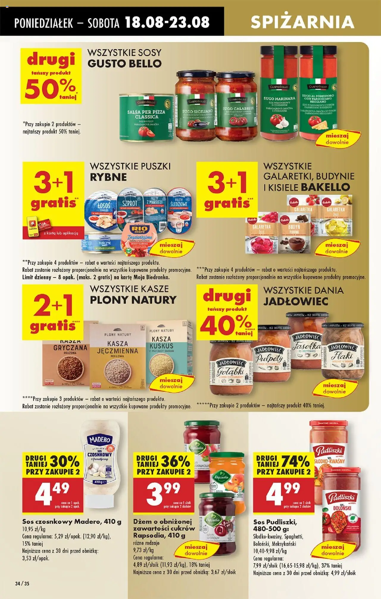 Biedronka gazetka od 18.08.2025 | Strona: 40 | Produkty: Karta, Łosoś, Tuńczyk, Sos