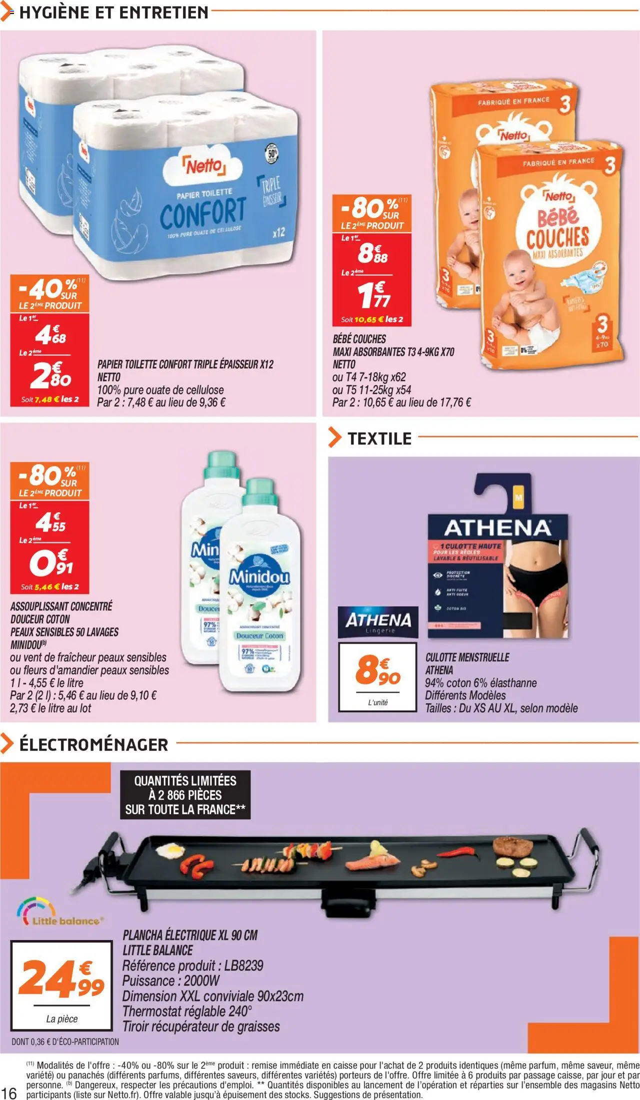  | Page: 16 | Produits: Couches, Plancha électrique, Coton, Culotte