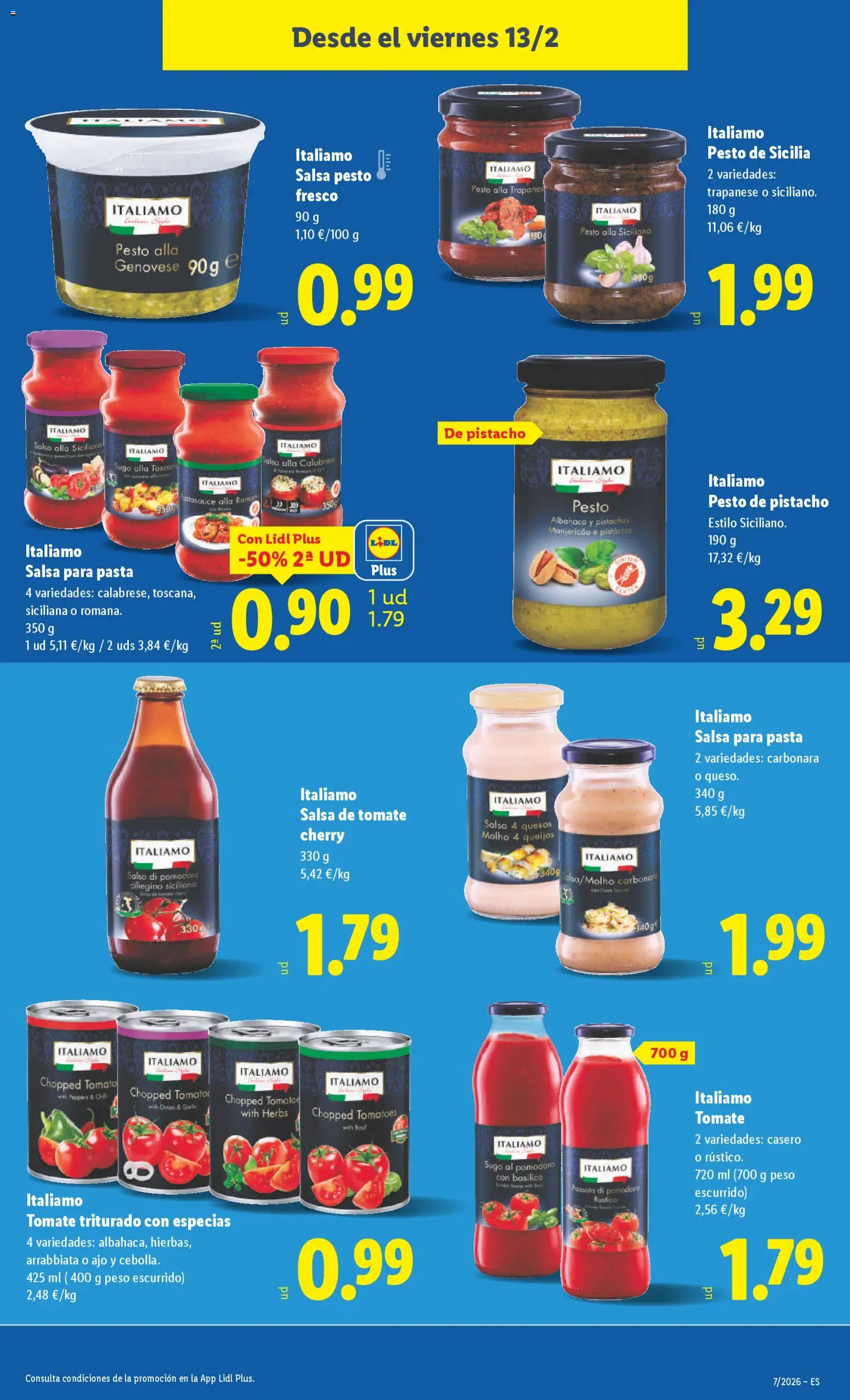 Lidl folleto │ válido desde el 09.02.2026 | Página: 31 | Productos: Queso, Pasta, Peso, Tomate triturado