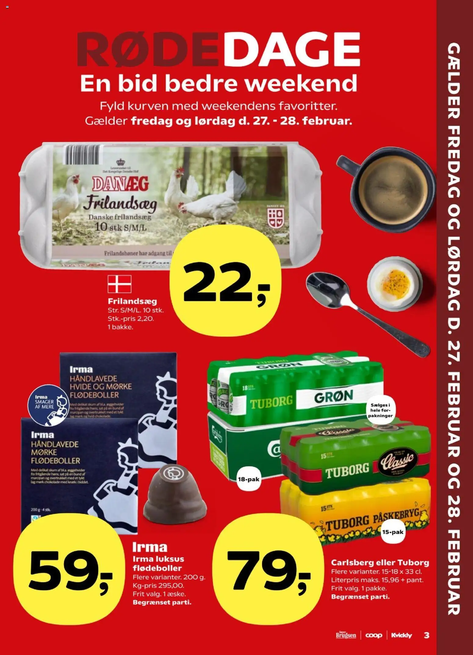 Kvickly tilbudsavis – gyldig fra 27.02.2026 | Side: 3 | Produkter: Chokolade, Flødeboller, Marcipan