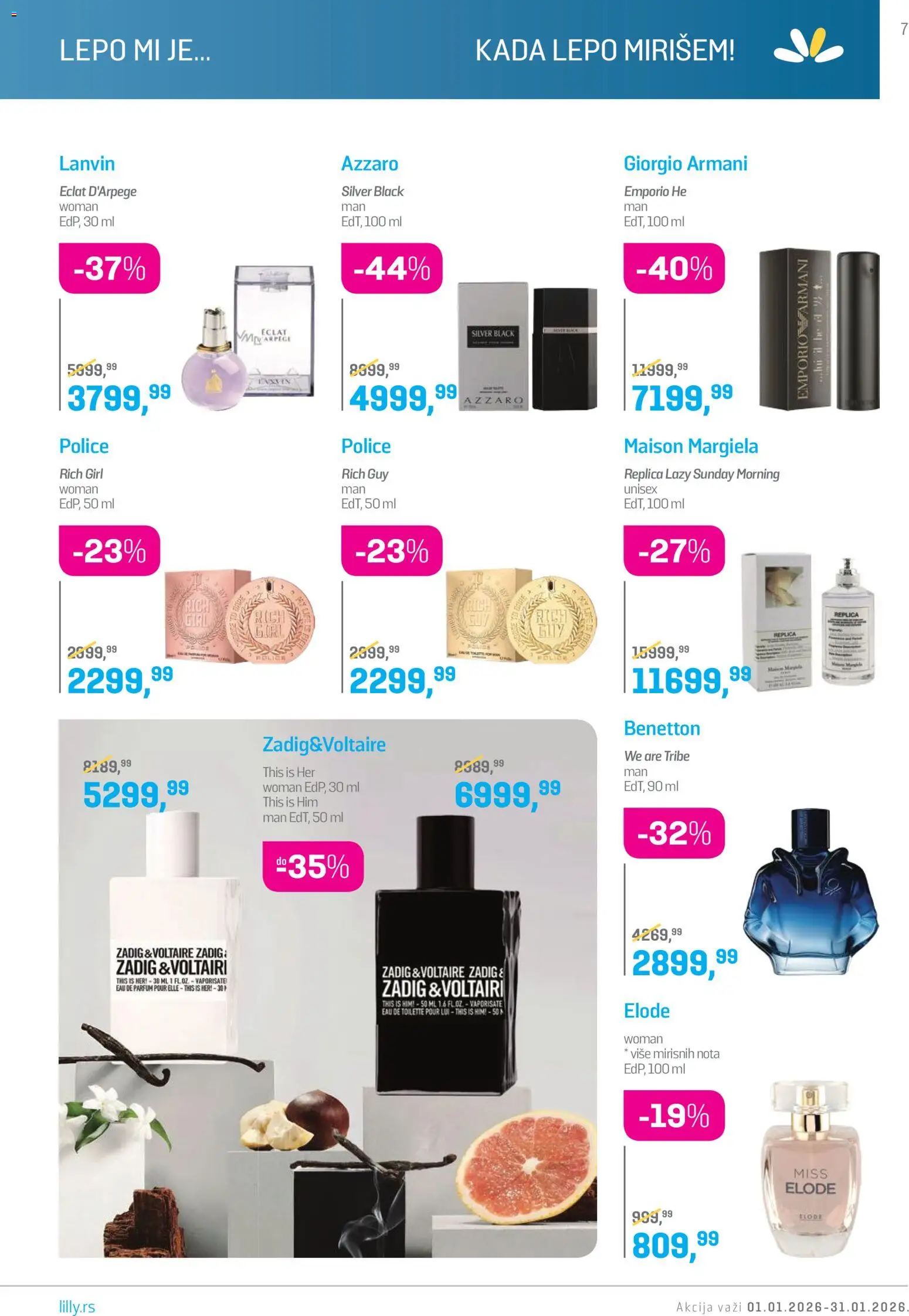 Lilly drogerie katalog - važi od 01.01.2026 | Strana: 7