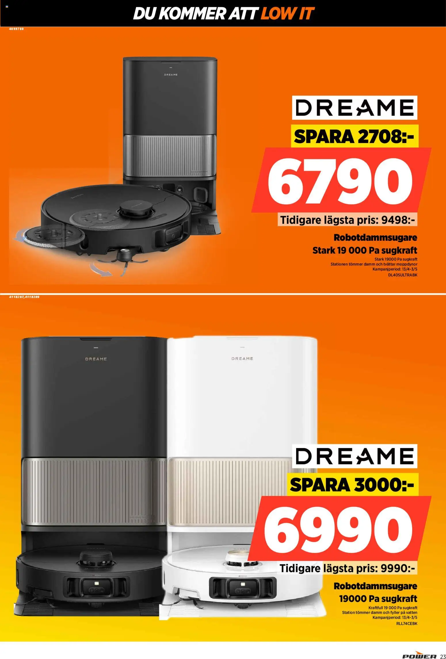 Power reklamblad aktuell från 20.04.2026 | Sida: 23 | Produkter: Robotdammsugare