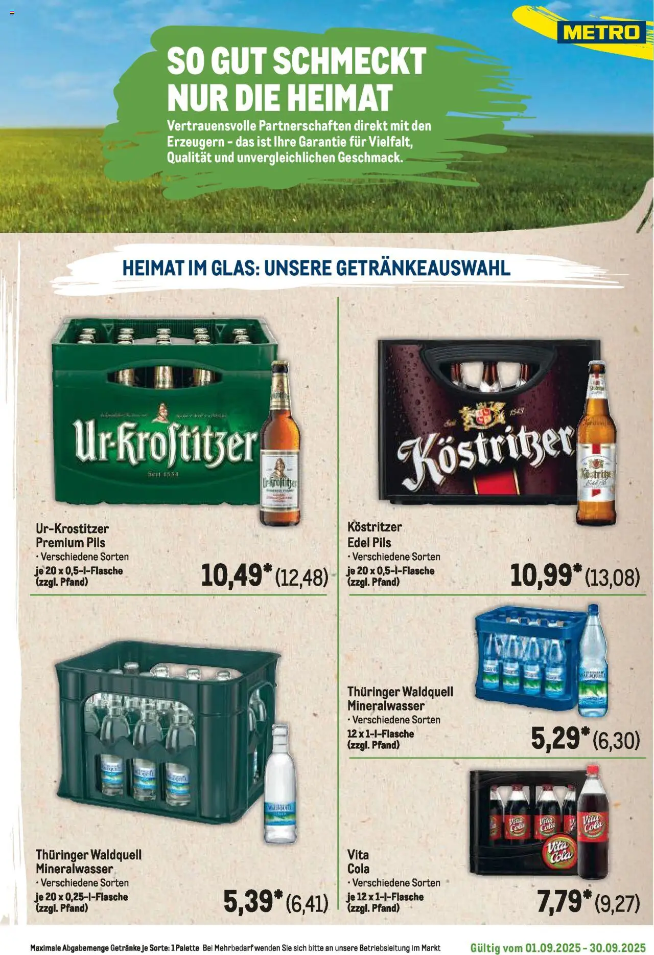 Metro Regionaler Flyer - gültig ab dem 01.09.2025 | Seite: 103 | Produkte: Cola, Kostritzer, Pils, Vita cola