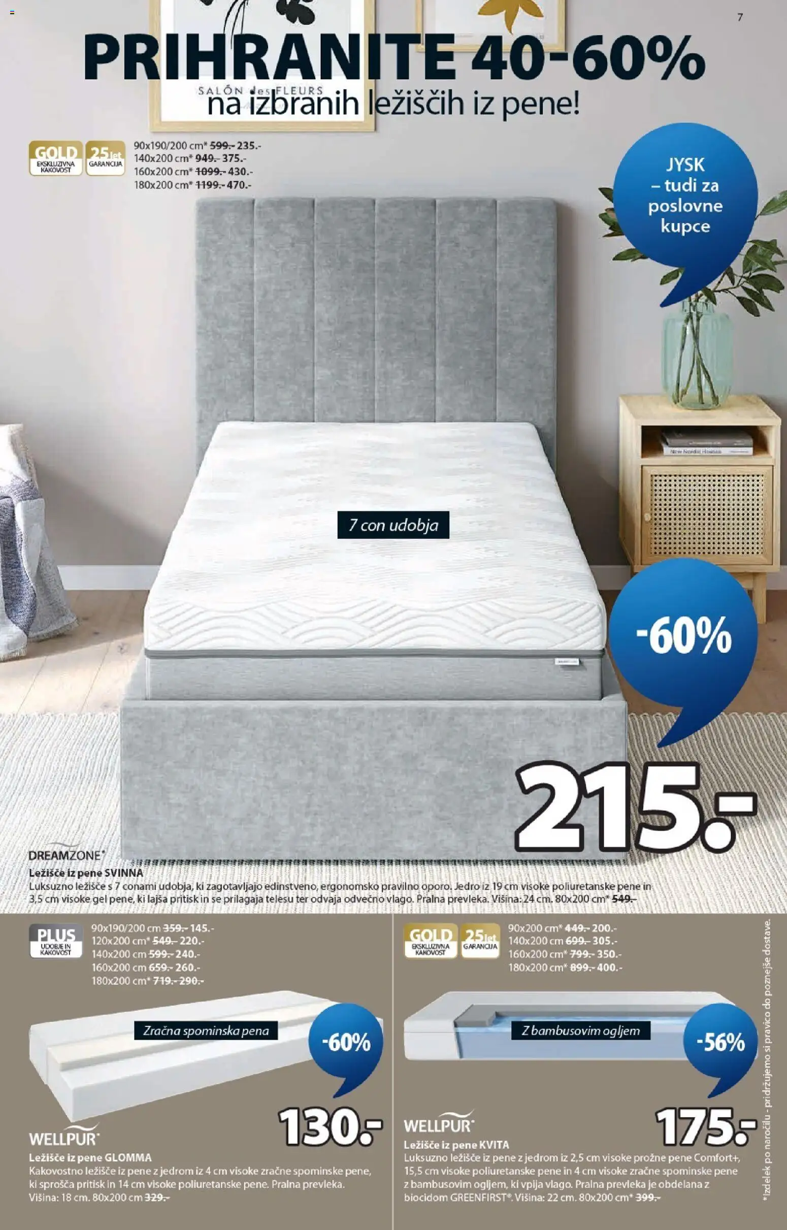 Novi JYSK katalog ponudbe – veljaven od 18.03.2026 | Stran: 7 | Izdelki: Ležišče, Prevleka