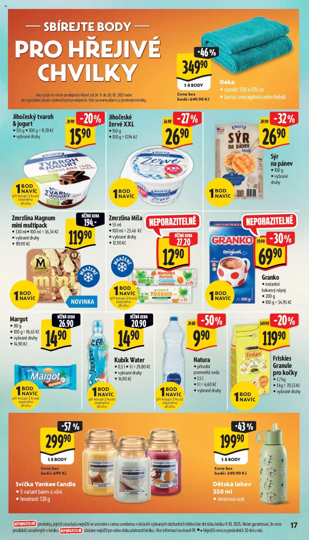 Albert leták - Supermarket od 15.10.2025 | Strana: 26 | Produkty: Pánev, Tvaroh, Zmrzlina, Body