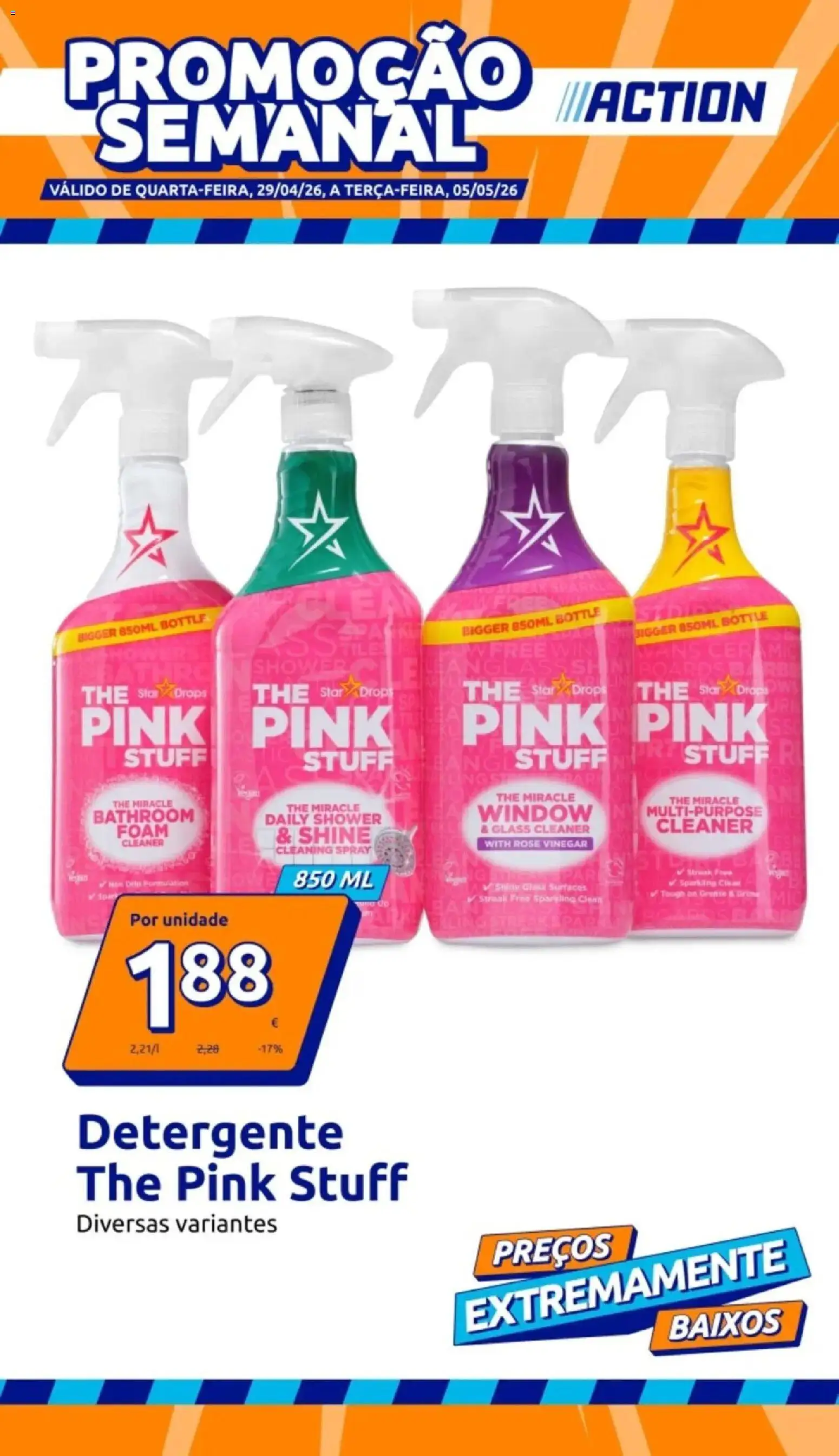 Action folheto │ válido de 29.04.2026 | Página: 1 | Produtos: Detergente