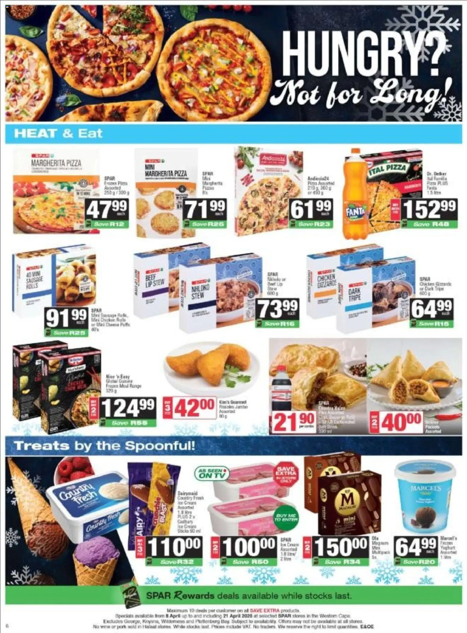 New Spar catalogue – valid from 08.04.2026 | Page: 6 | Products: TV, Pizza, Beef