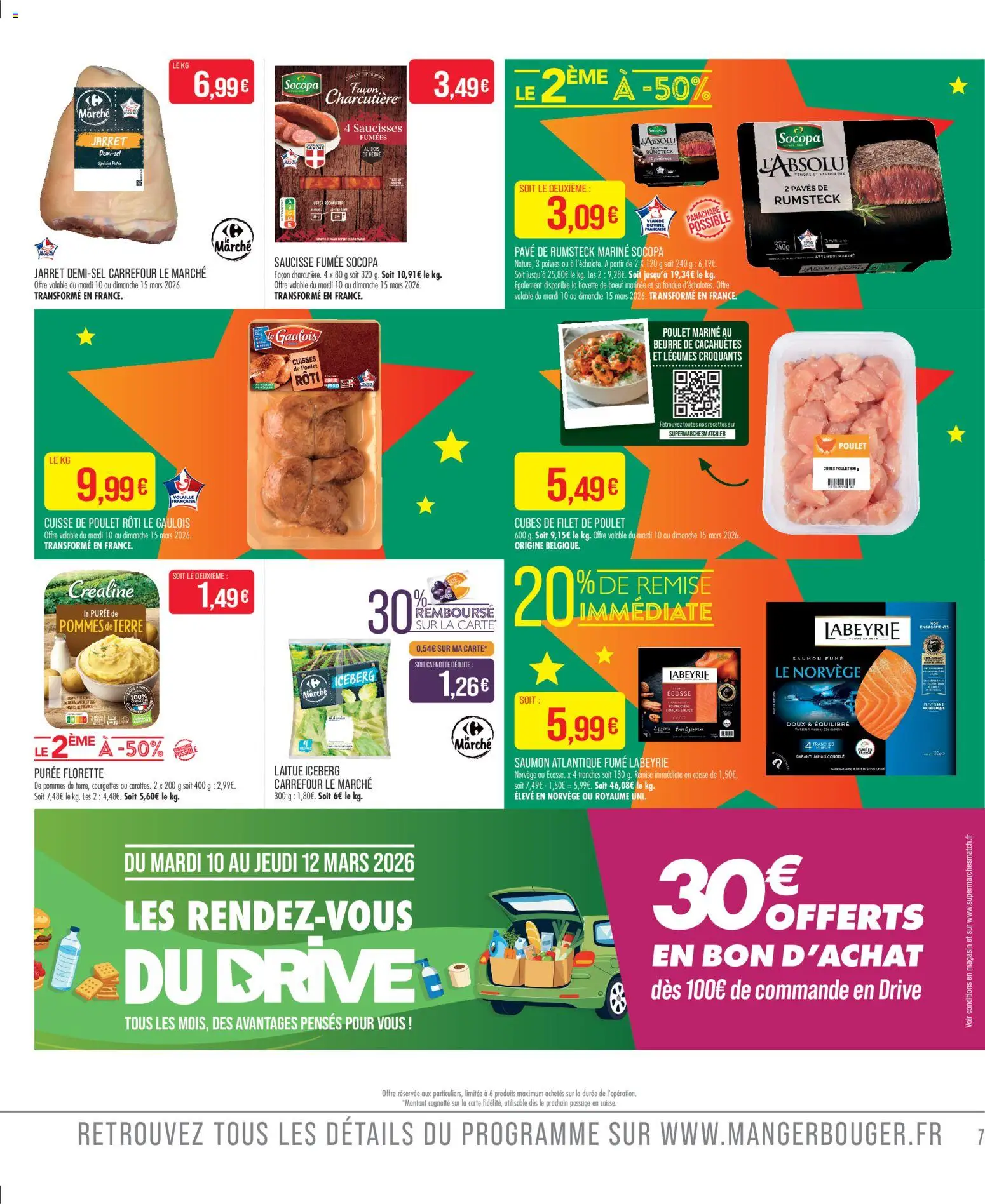 {H1} | Page: 9 | Produits: Saucisse fumée, Saucisse, Bavette, Pommes de terre