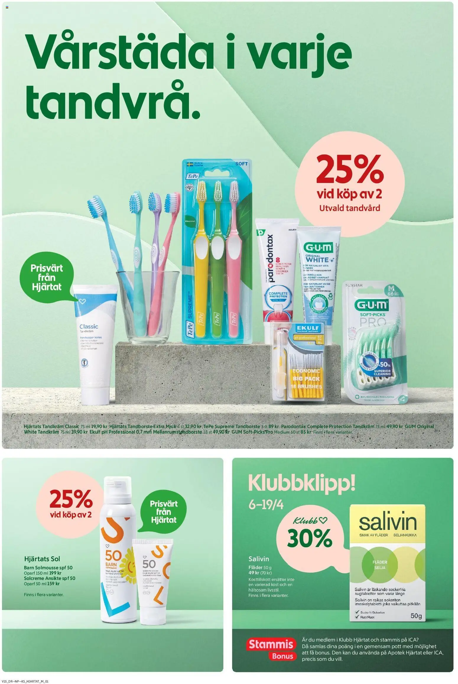 ICA Kvantum reklamblad aktuell från 06.04.2026 | Sida: 6 | Produkter: Tandkräm, Tandborste, Te