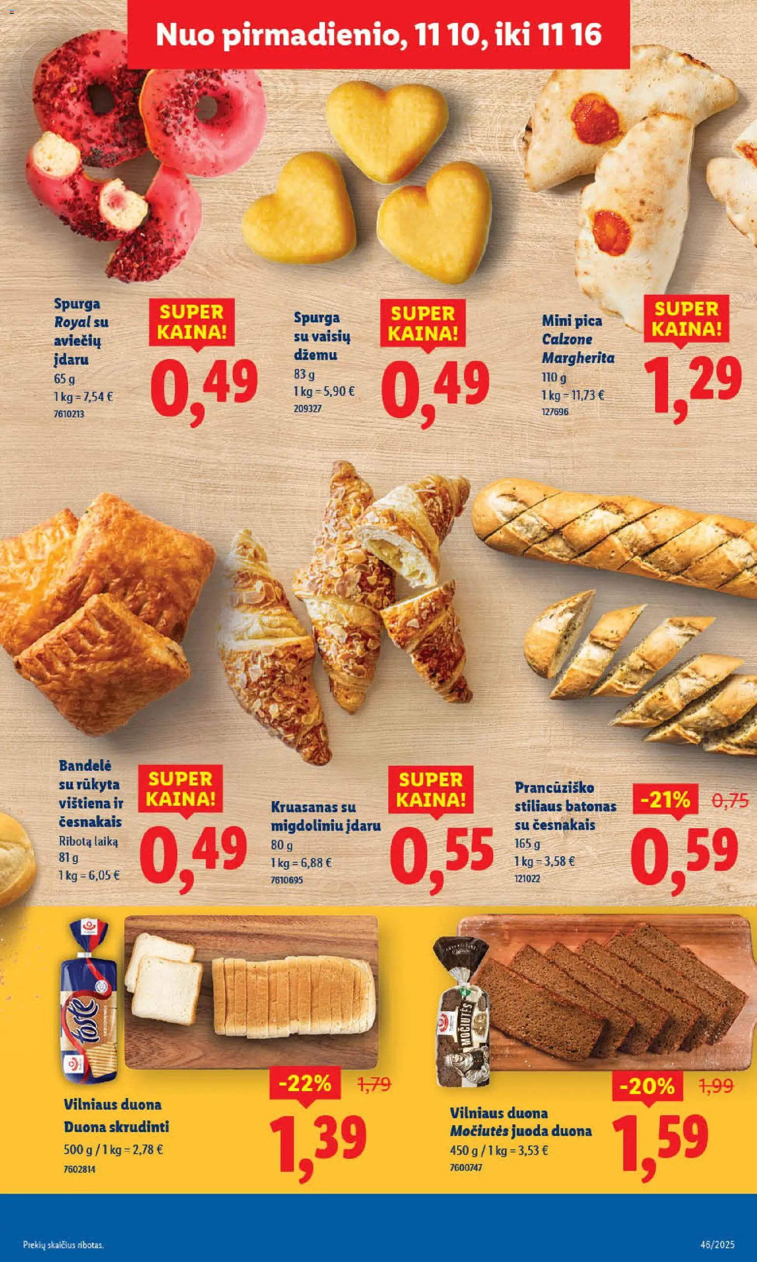 LIDL akcijos nuo 13.11.2025 | Puslapis: 7 | Prekių: Spurga, Duona, Pica, Vištiena