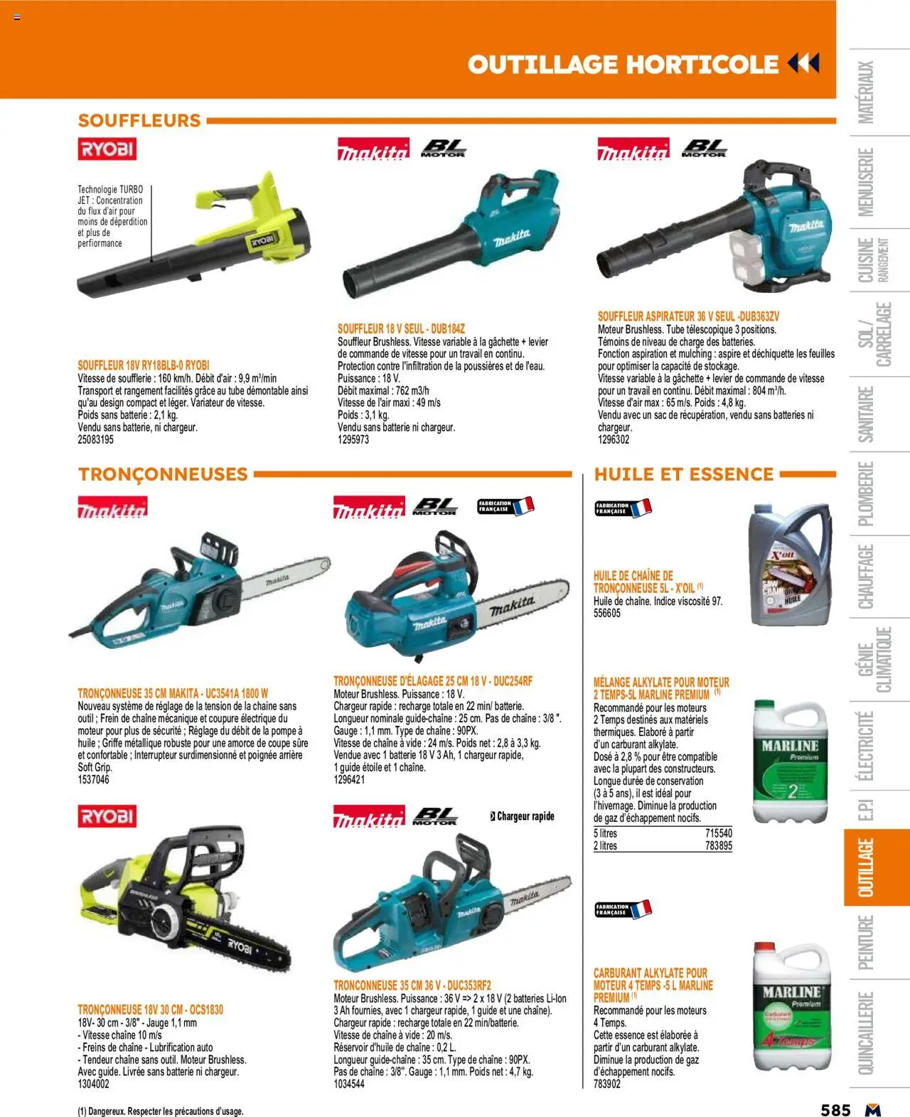  | Page: 585 | Produits: Sac, Poids, Interrupteur, Batterie