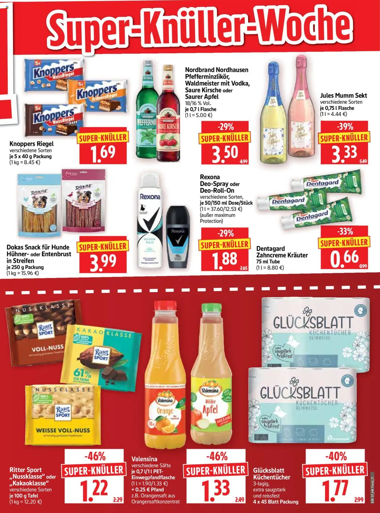 HERKULES Prospekt 	 – gültig ab 08.09.2025 | Seite: 11 | Produkte: Ritter sport, Orangensaft, Valensina, Deospray