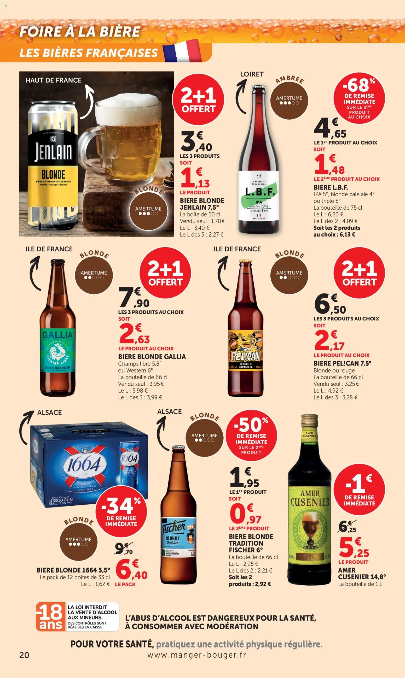 {H1} | Page: 20 | Produits: Biere blonde 1664, Bière blonde, Bière