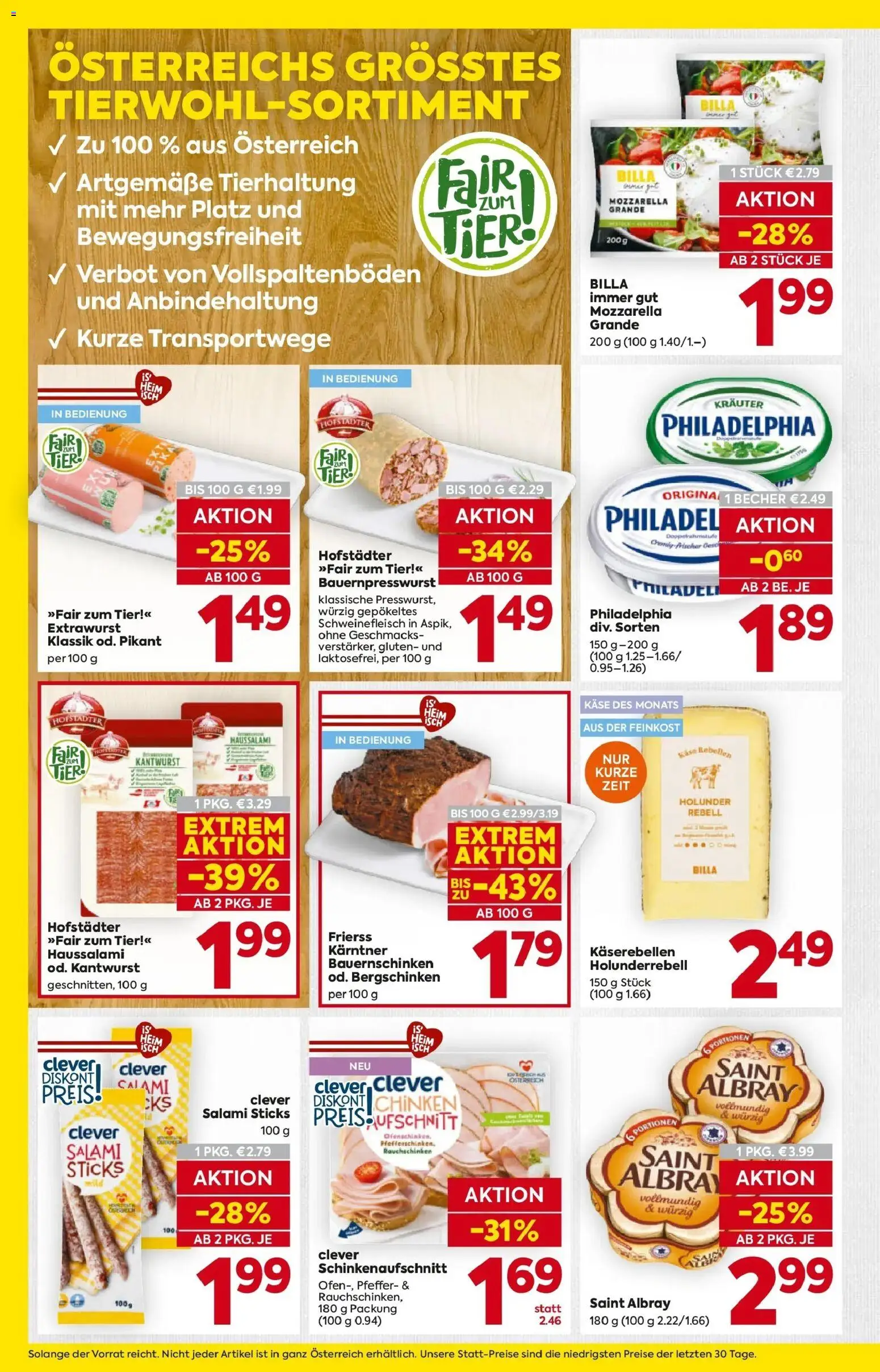 Billa Flugblatt - Stoob, Hornstein, Guessing gültig ab 23.04.2026 | Seite: 8 | Produkte: Pfeffer, Käse, Salami, Schweinefleisch