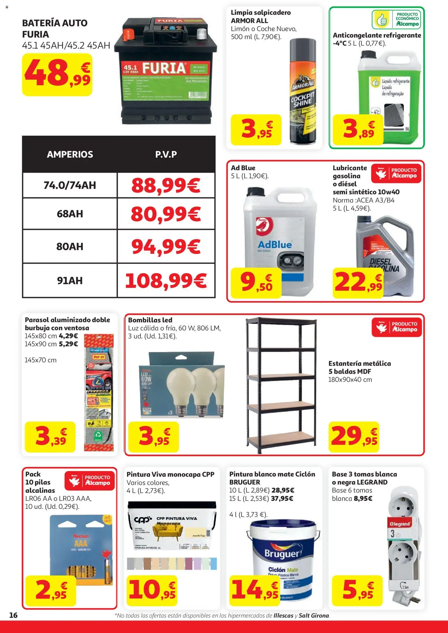 Alcampo HP Nacional │ válido desde el 21.04.2026 | Página: 16 | Productos: Noodles αυγού, Batería