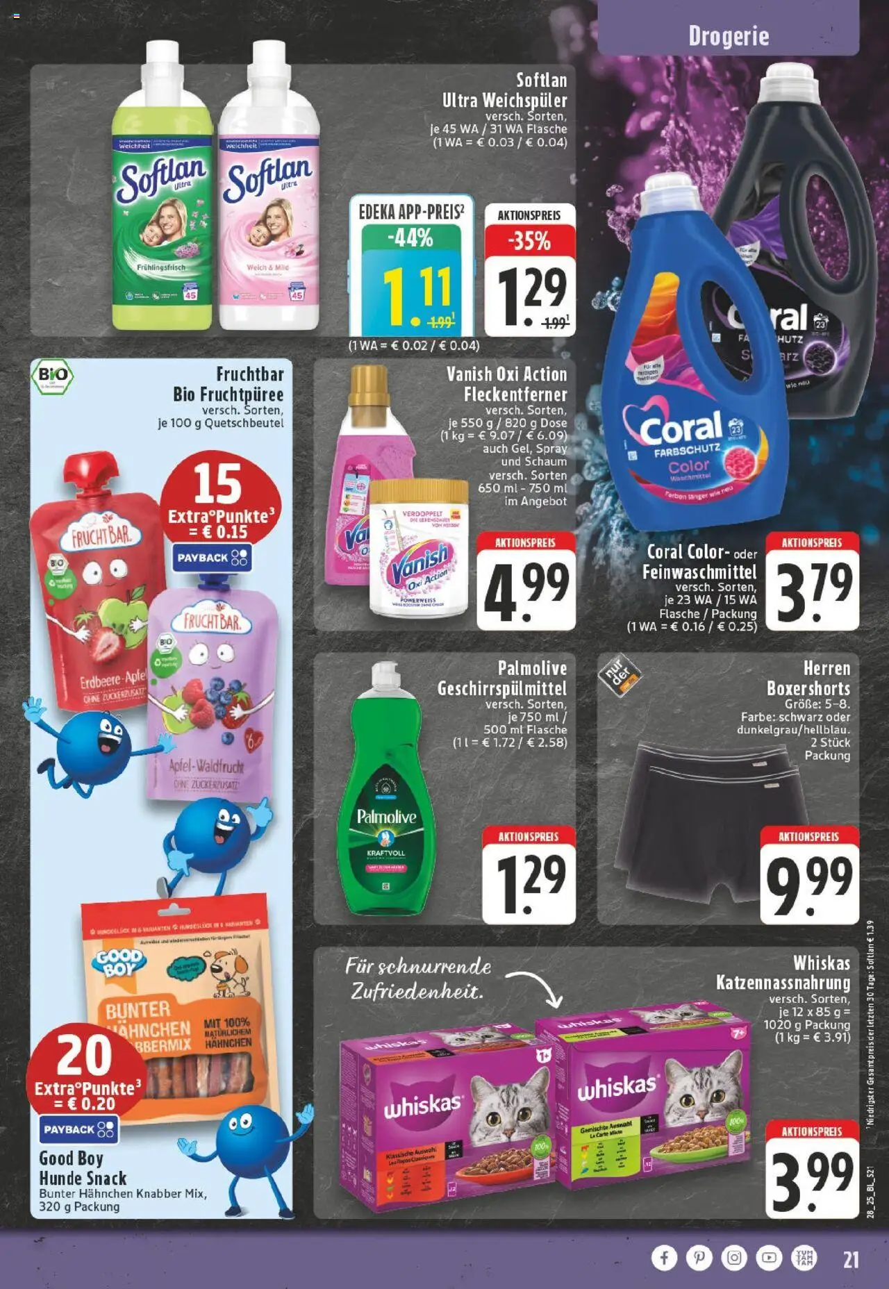 Edeka prospekt Dortmund-Brackel	 - gültig ab dem 06.07.2025 | Seite: 21 | Produkte: Coral, Fleckenentferner, Geschirrspülmittel, Whiskas