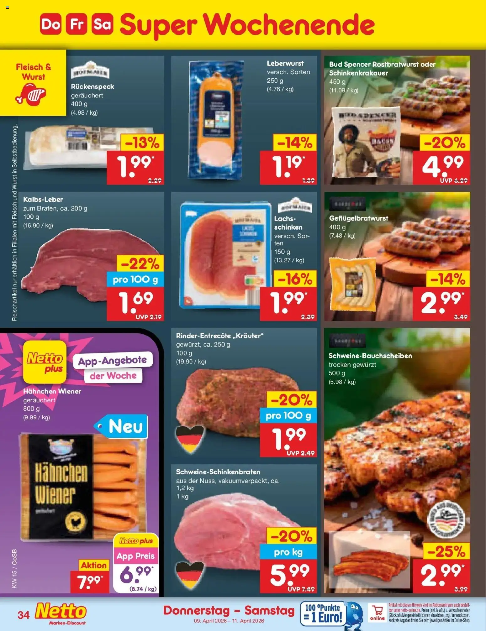 Netto Marken-Discount Prospekt Bitterfeld-Wolfen	 – gültig ab 07.04.2026 | Seite: 50 | Produkte: Lachs, Wurst, Schinken, Fleisch