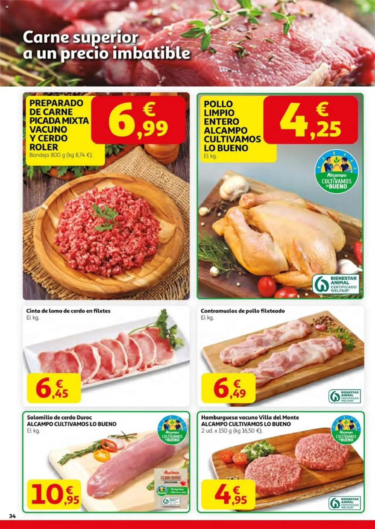 Alcampo - HG catalan  │ válido desde el 14.08.2025 | Página: 34 | Productos: Solomillo de cerdo, Cerdo, Σοκολατούχο γάλα, Bandeja