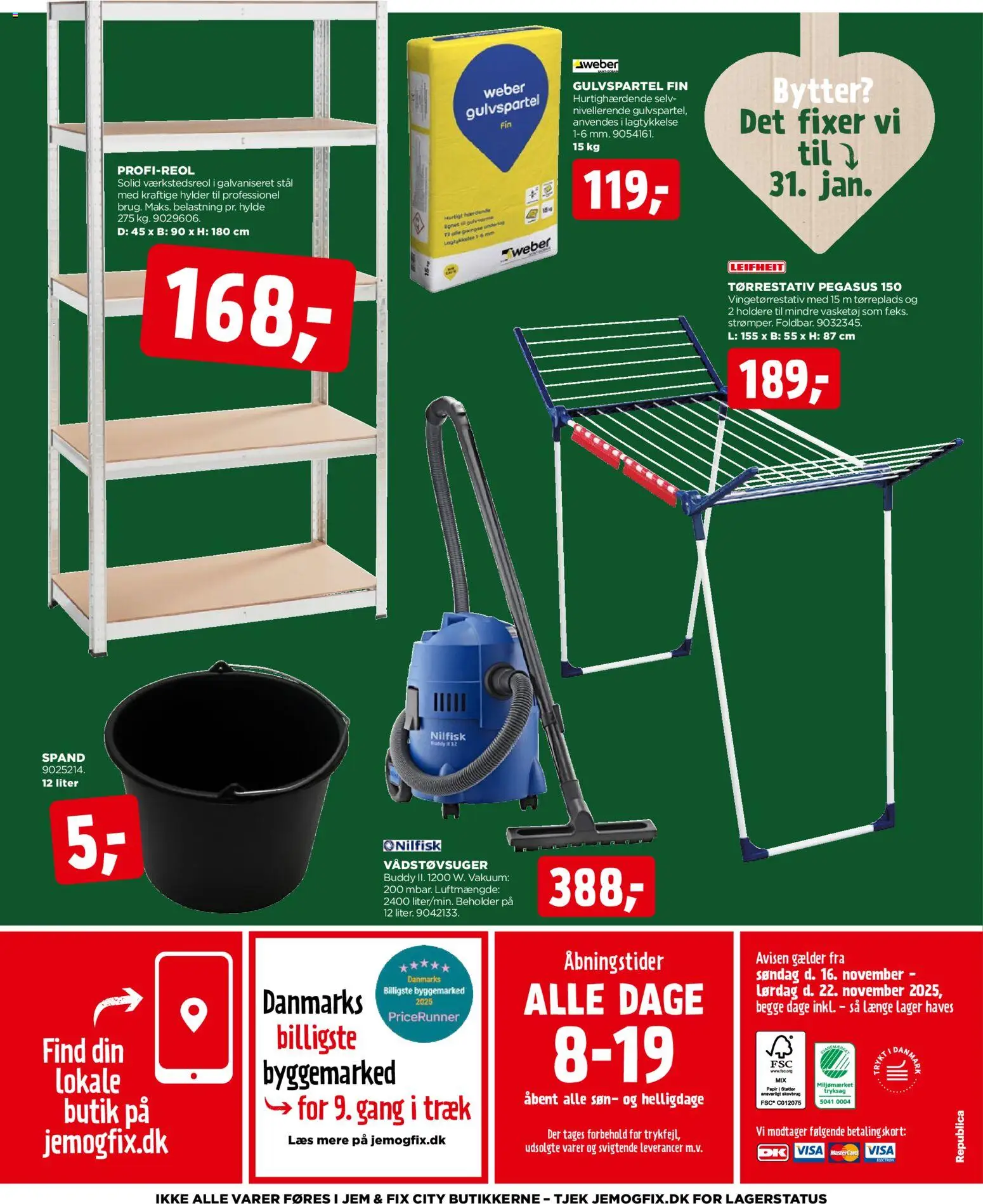 Jem & fix tilbudsavis – gyldig fra 16.11.2025 | Side: 32 | Produkter: Hylde, Søm