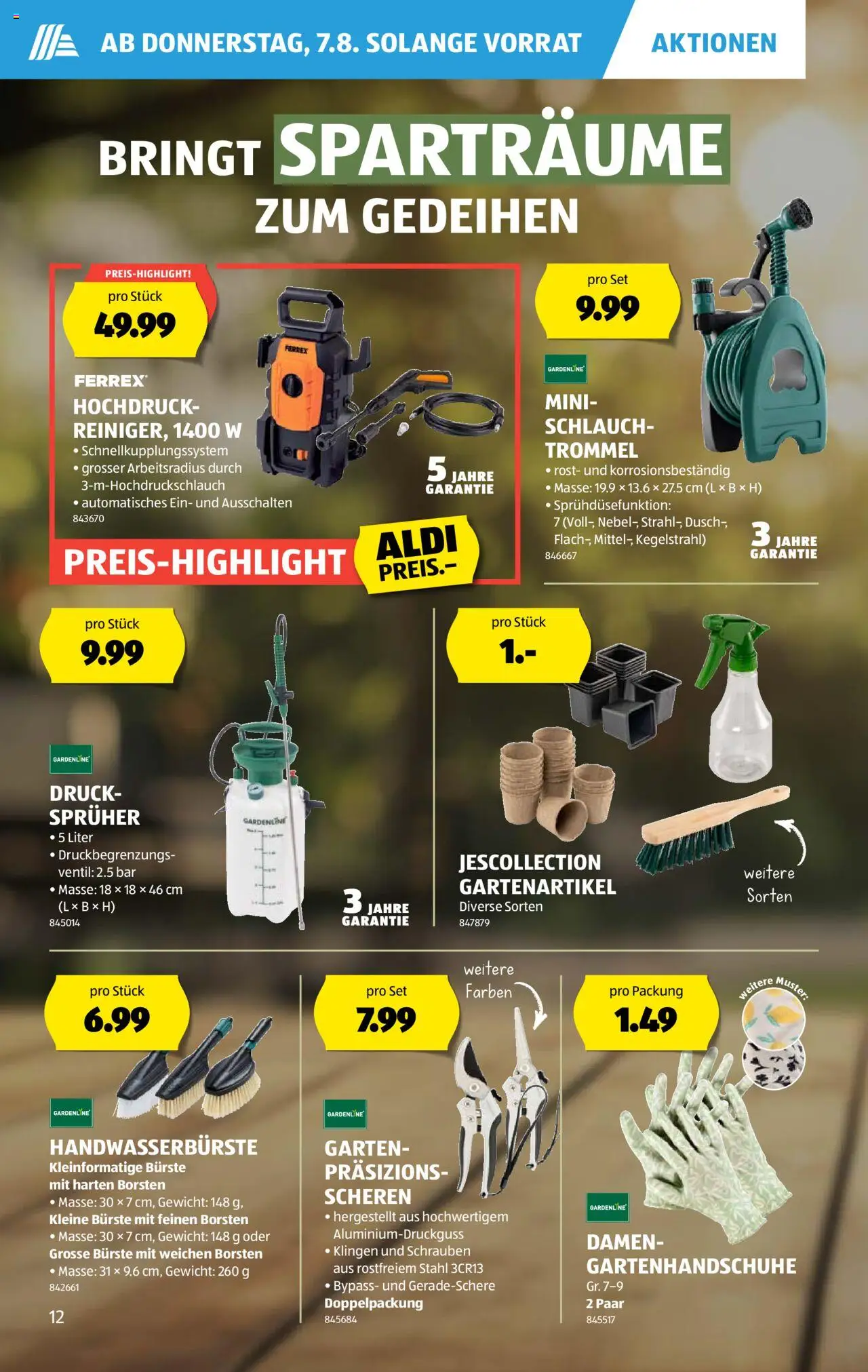Aldi Aktionen ab 07.08.2025 | Seite: 12 | Produkte: Bürste, Gewicht