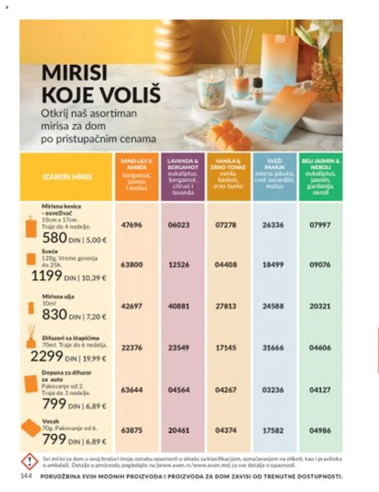 AVON katalog - važi od 01.07.2025 | Strana: 144 | Proizvode: Miris, Pakovanje