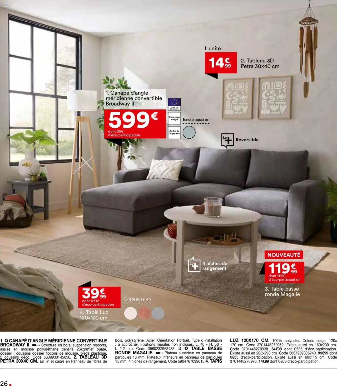 {H1} | Page: 26 | Produits: Plateau, Suspension, Tapis, Cadre