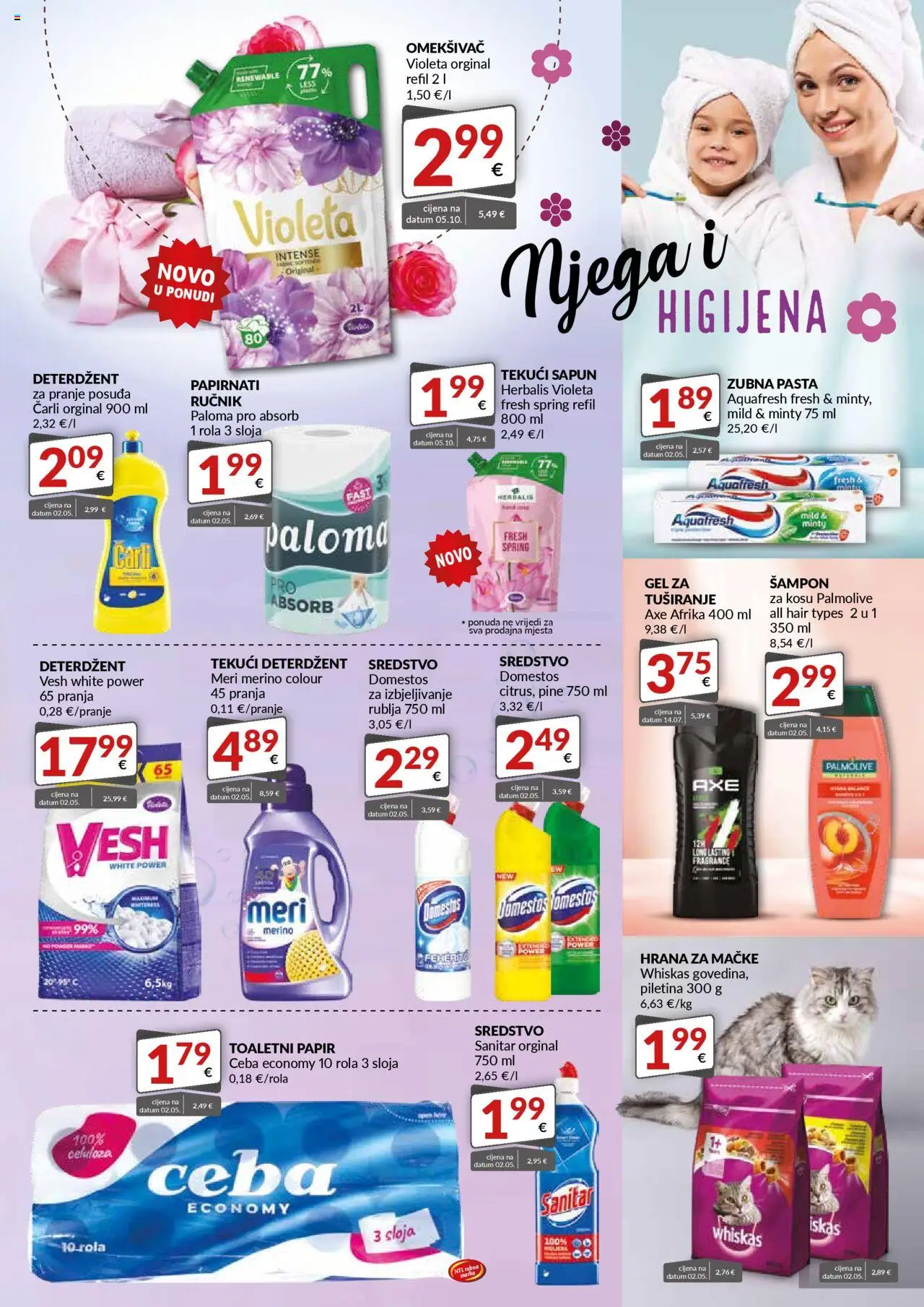 Bakmaz katalog | vrijedi od 23.10.2025 | Stranica: 7 | Proizvodi: Omekšivač, Deterdžent, Hrana za mačke, Pasta