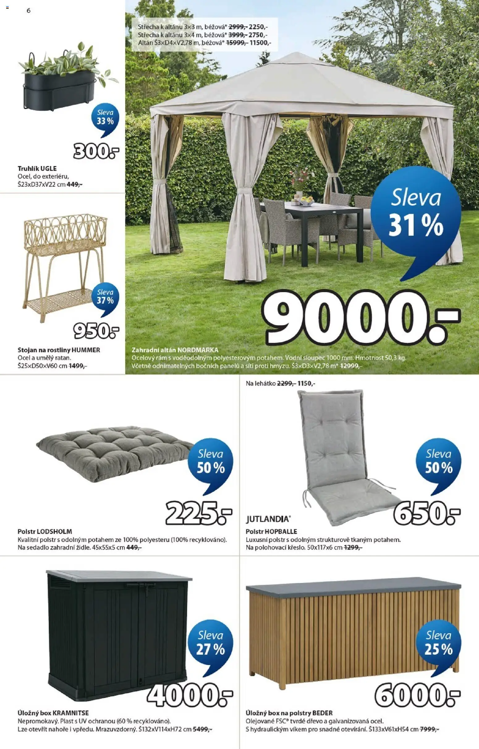 JYSK leták od 15.04.2026 | Strana: 6 | Produkty: Truhlík, Box, Rostliny, Altán