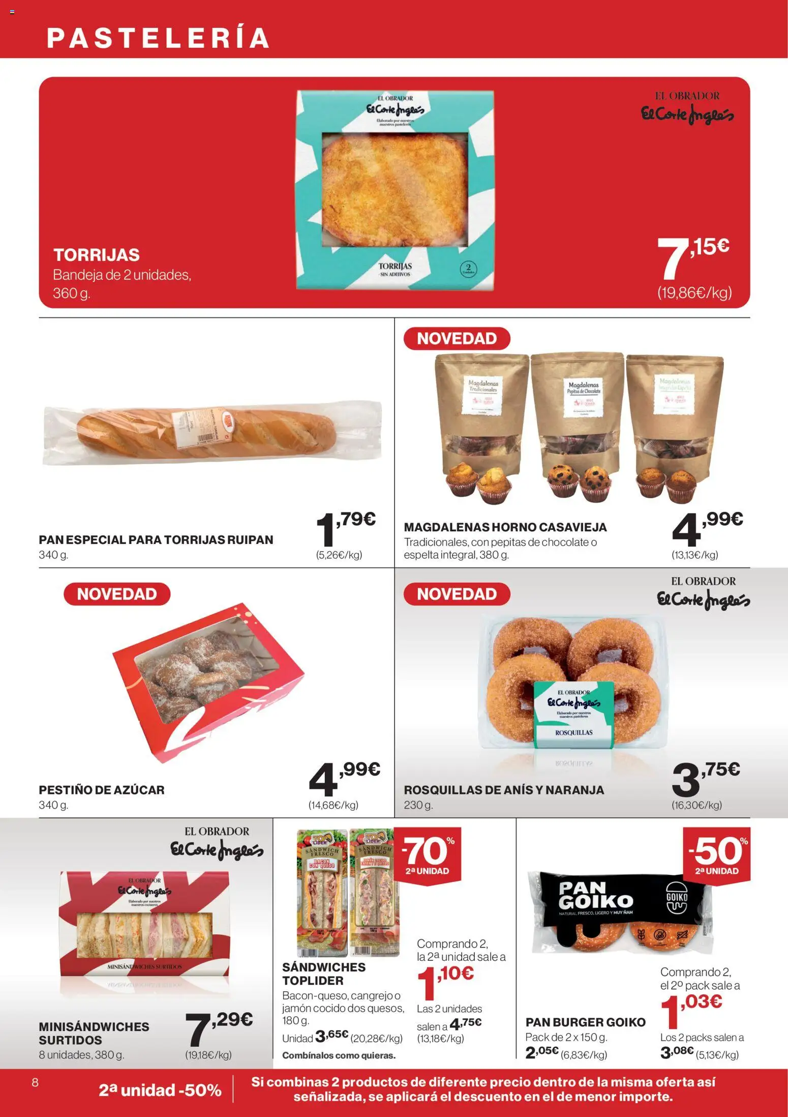 Supercor folleto │ válido desde el 25.03.2026 | Página: 8 | Productos: Queso, Pan, Jamón, Magdalenas