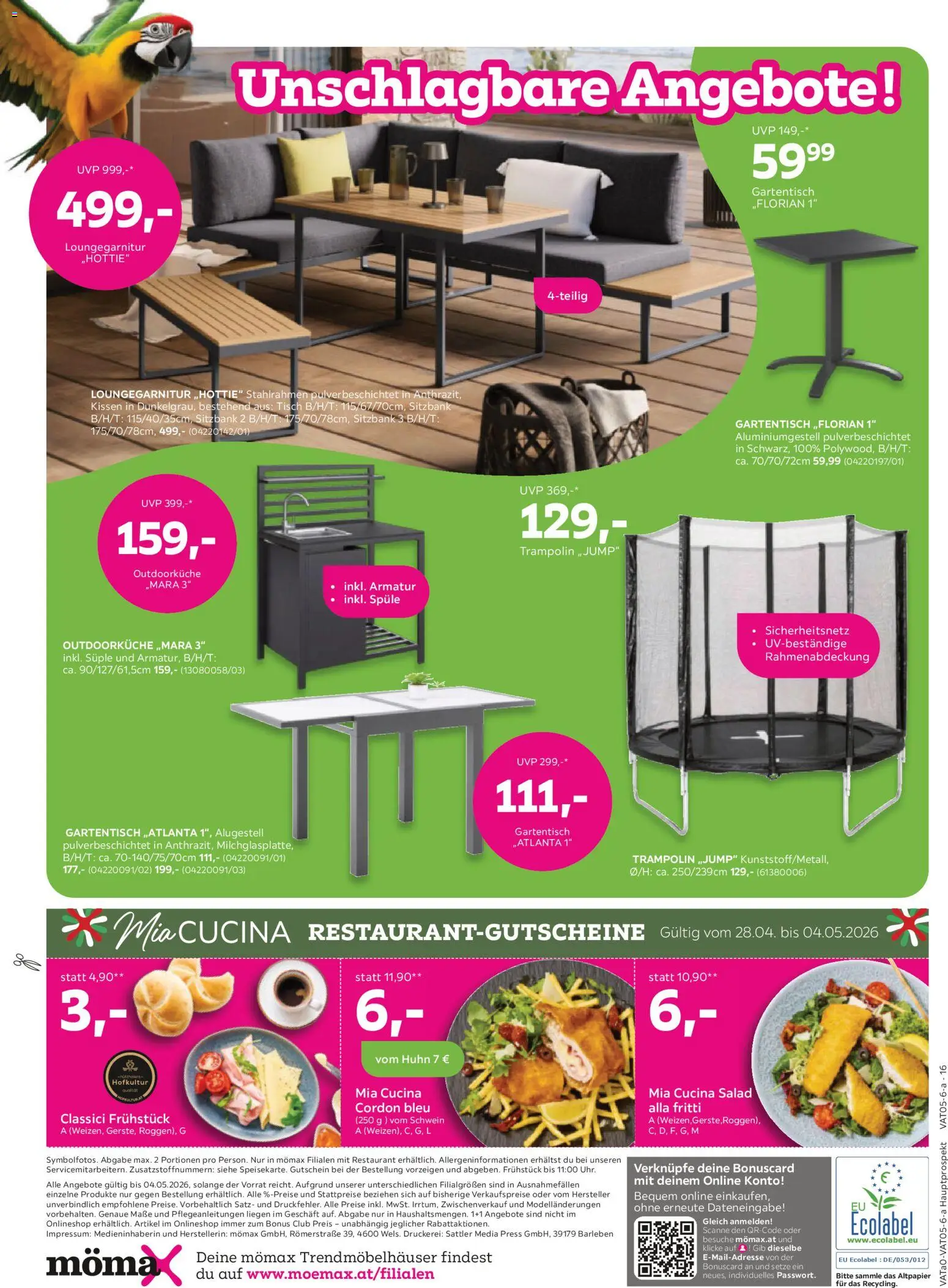 Mömax Prospekt aktuell gültig ab 28.04.2026 | Seite: 16 | Produkte: Kissen, Tisch