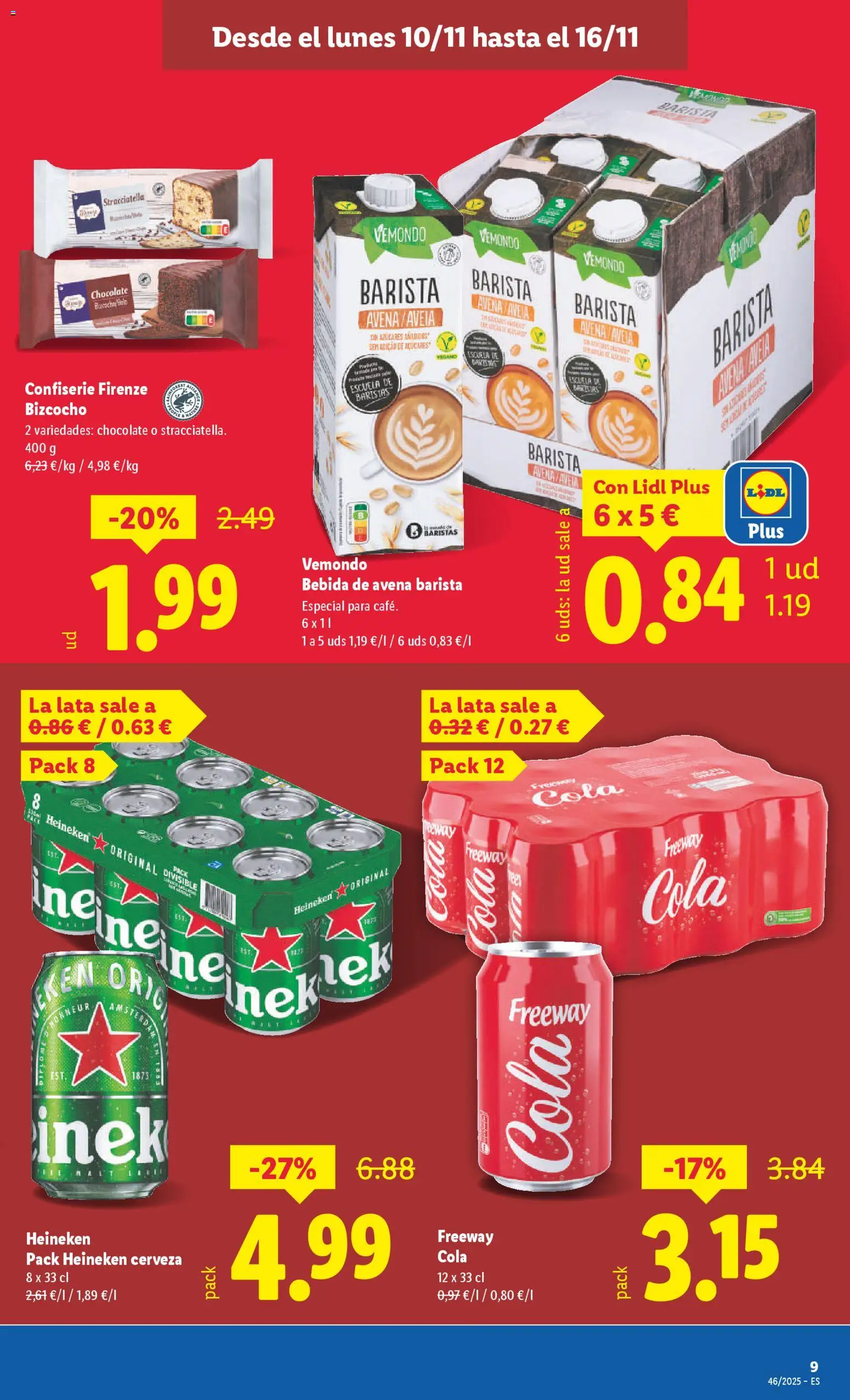 Lidl folleto │ válido desde el 10.11.2025 | Página: 15 | Productos: Chocolate, Cerveza, Bizcocho, Bebida de avena