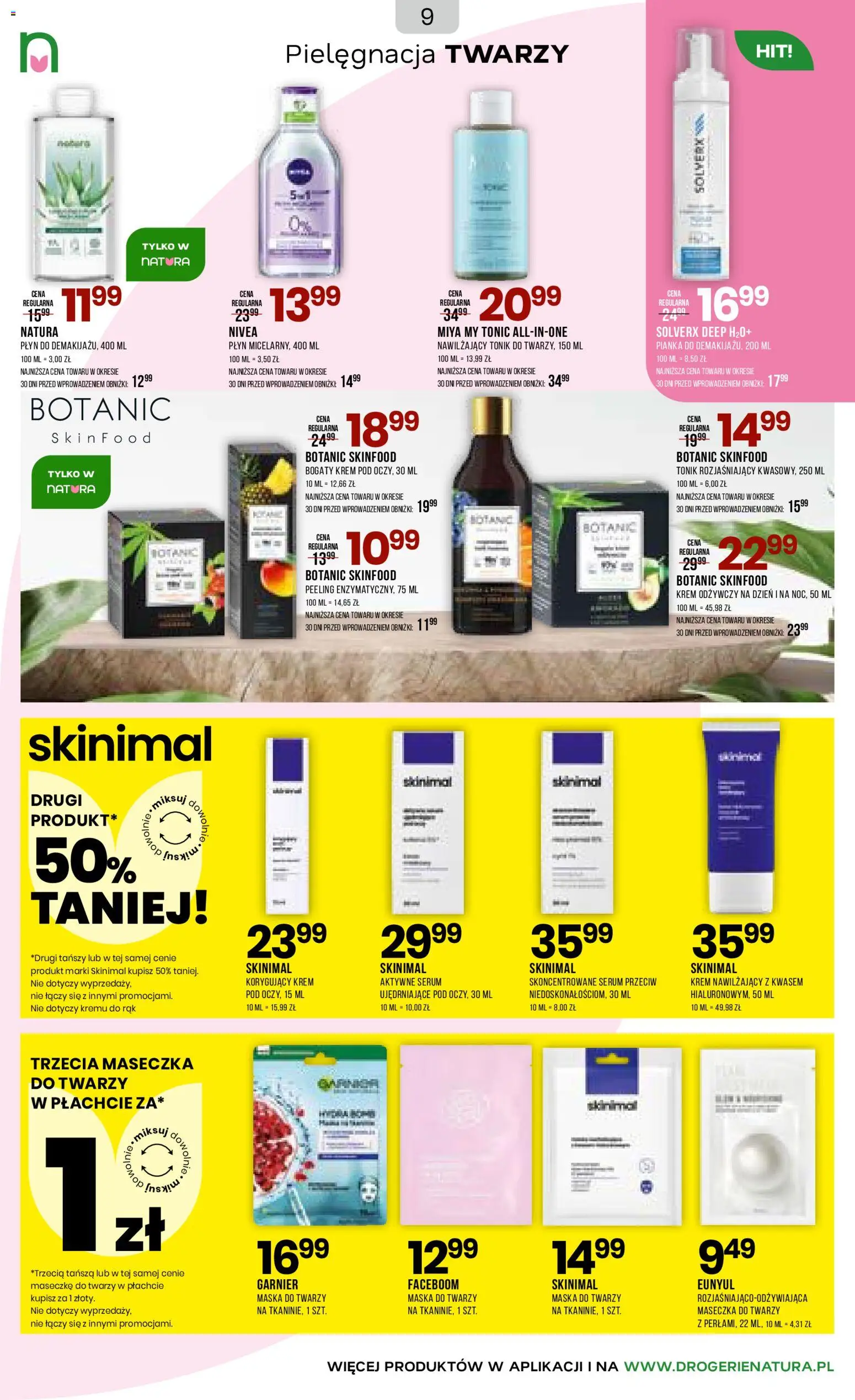 Drogerie Natura Gazetka od 20.01.2026 | Strona: 9 | Produkty: Maseczka do twarzy, Peeling, Krem, Tonik