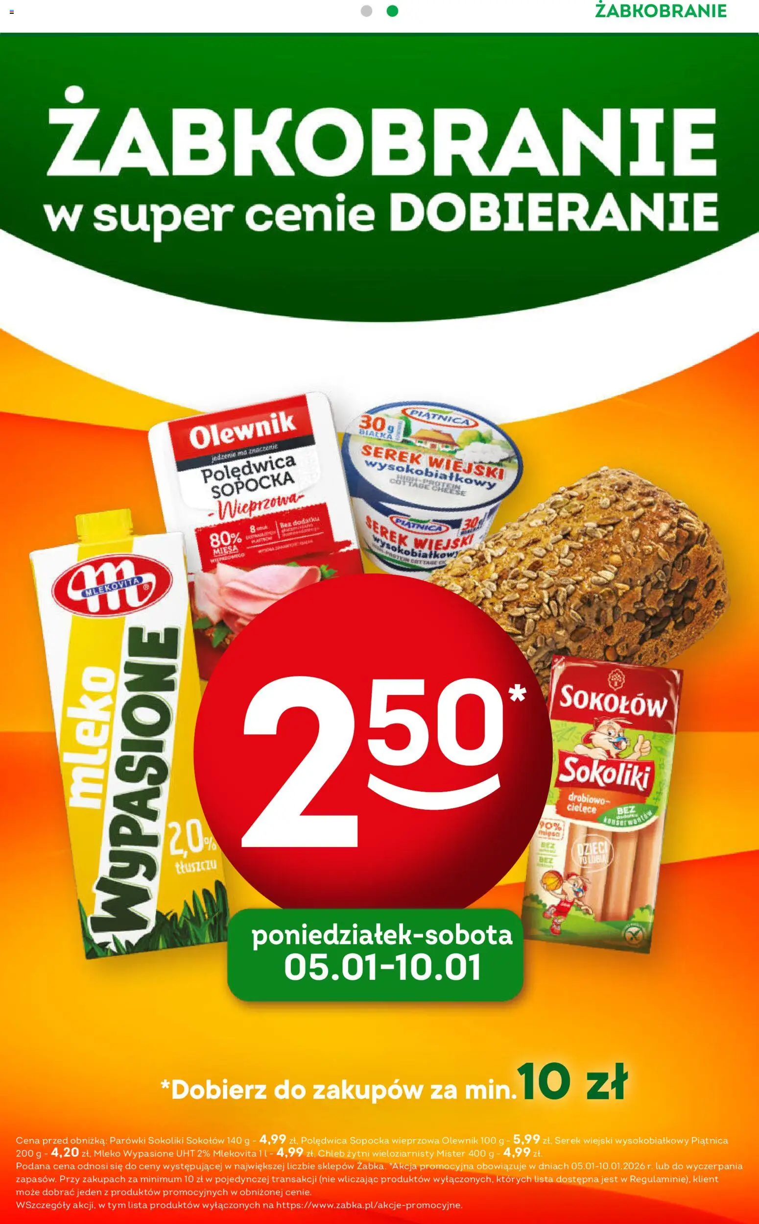 Żabka Gazetka - Codzienne produkty od 30.12.2025 | Strona: 3 | Produkty: Mleko wypasione, Parówki, Serek wiejski, Mleko