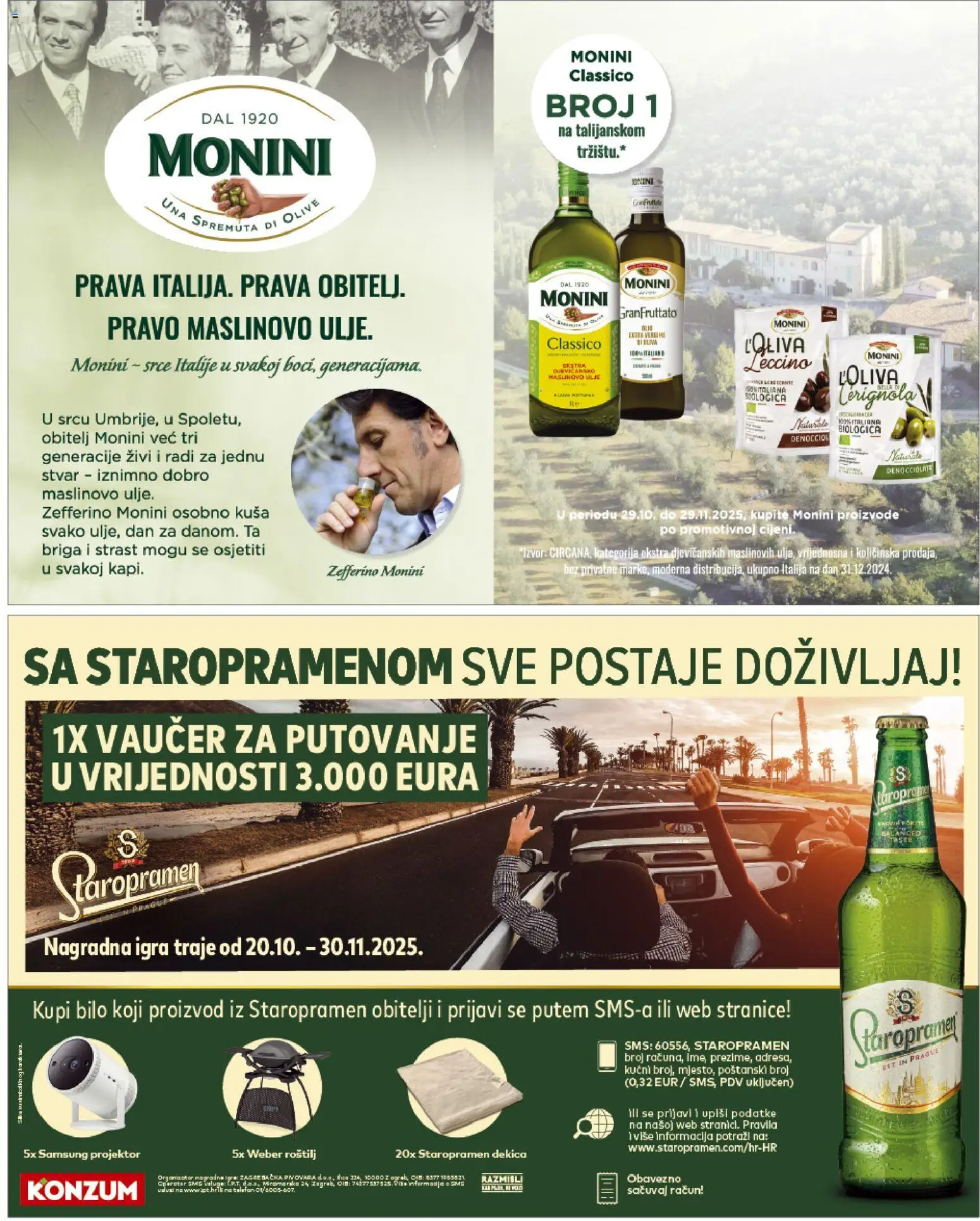 Konzum katalog | vrijedi od 29.10.2025 | Stranica: 43 | Proizvodi: Roštilj, Staropramen, Maslinovo ulje, Pivo