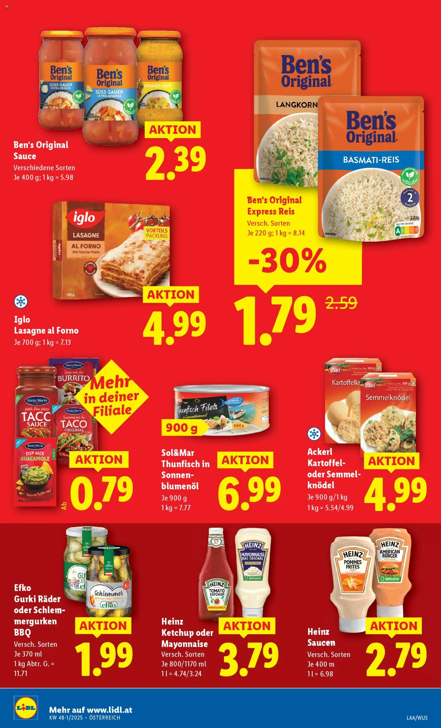 Lidl Flugblatt - Altenmarkt im Pongau, St. Johann im Pongau, Zell am See gültig ab 20.11.2025 | Seite: 38 | Produkte: Pasta, Mayonnaise, Reis, Ananas