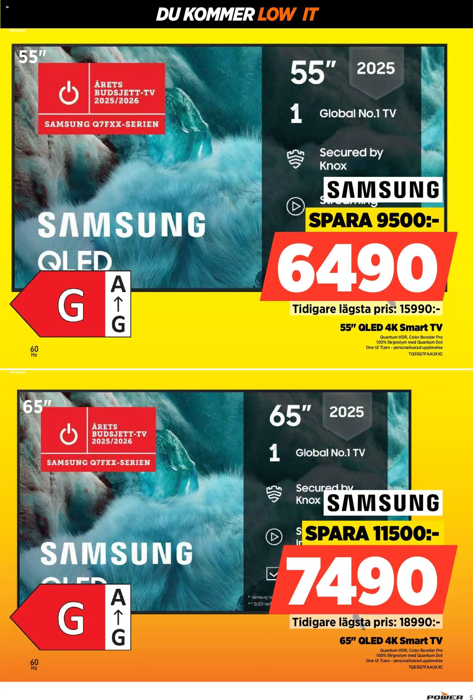 Power reklamblad aktuell från 12.01.2026 | Sida: 5 | Produkter: Smart tv, Tv