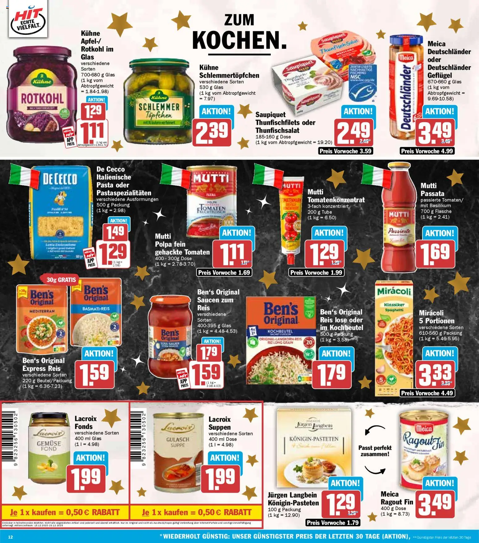 HIT Prospekt Sachsen 	 – gültig ab 15.12.2025 | Seite: 12 | Produkte: Basmatireis, Gemüse, Reis, Salat