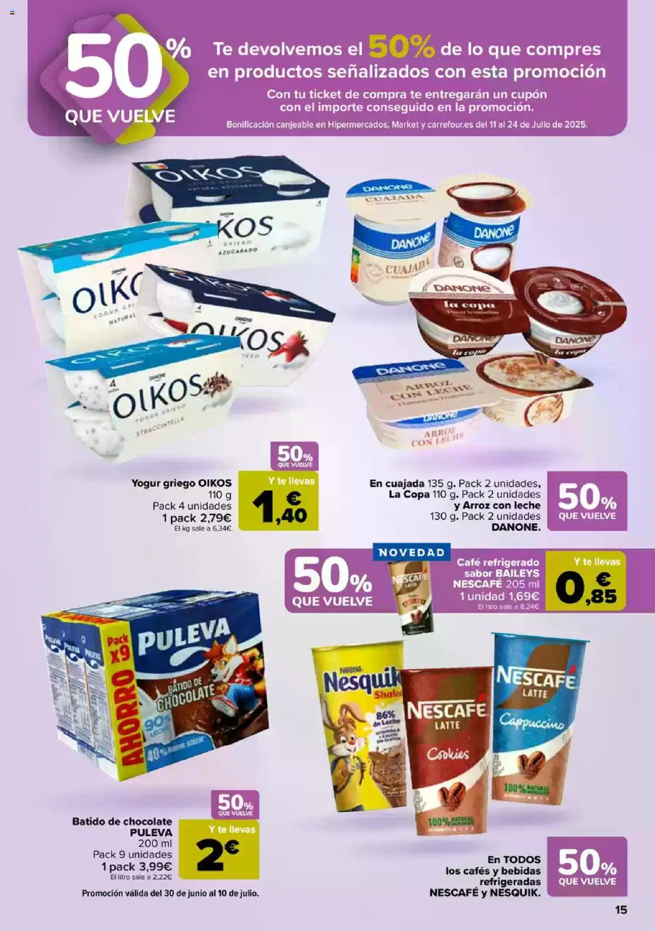 Carrefour folleto │ válido desde el 26.06.2025 | Página: 14 | Productos: Leche, Chocolate, Μαγειρική εστία, Té