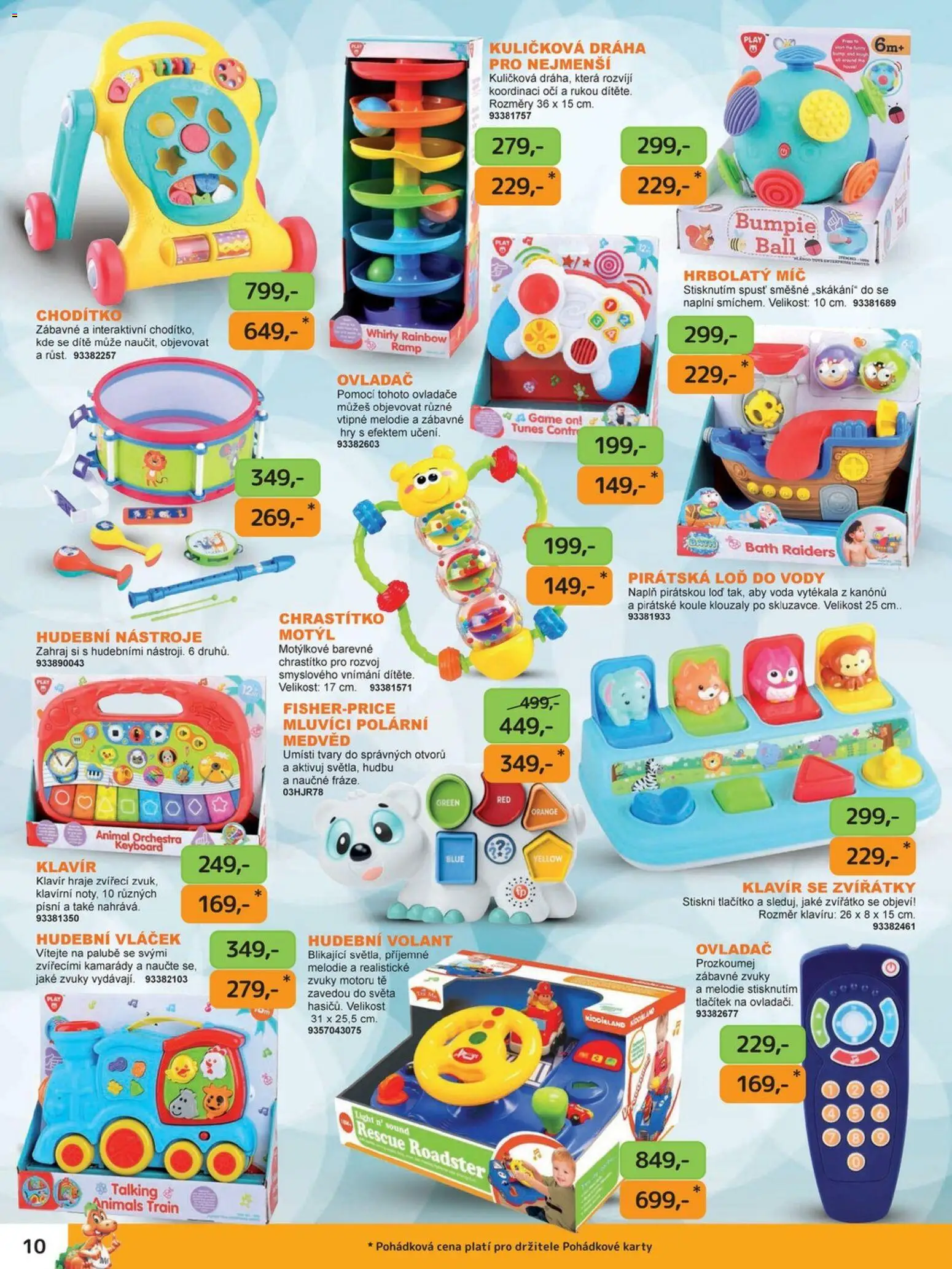 Dráčik leták od 03.10.2025 | Strana: 10 | Produkty: Voda, Kuličková dráha, Keyboard, Karty